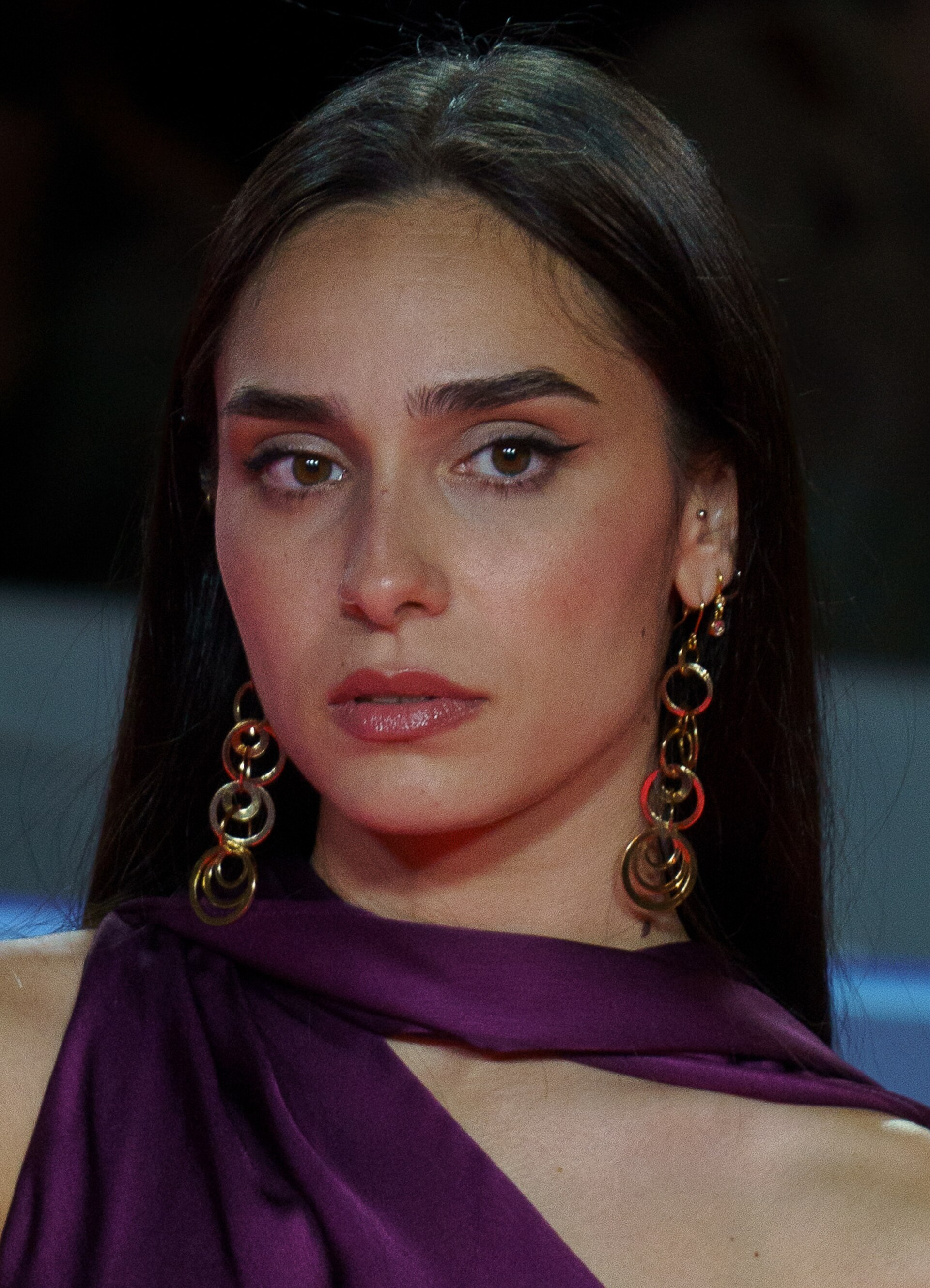 Gemma García at the Red Carpet of the Malaga 2025 Festival next to Cervantes Theater