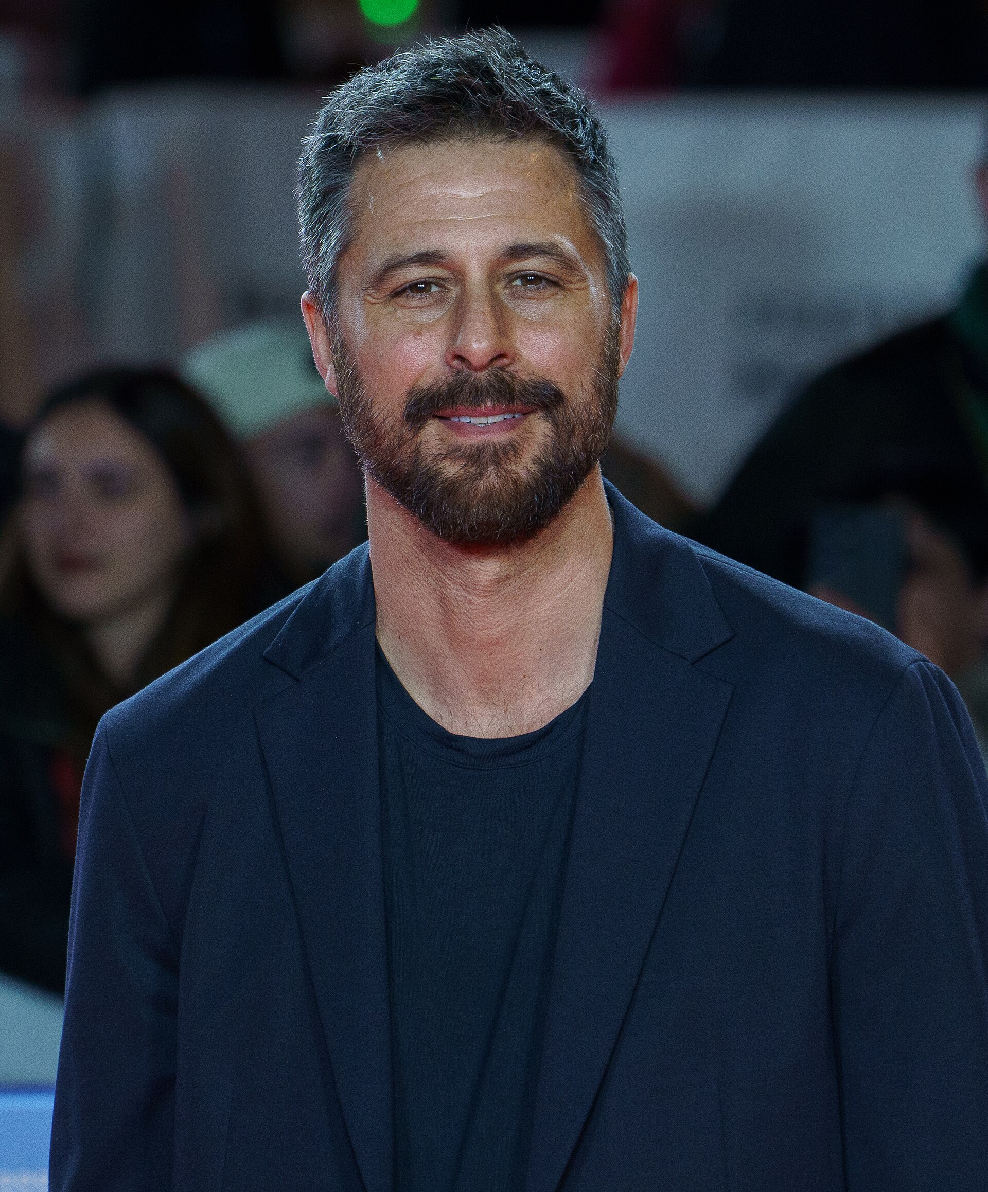 Hugo Silva at the Red Carpet of the Malaga 2025 Festival next to Cervantes Theater