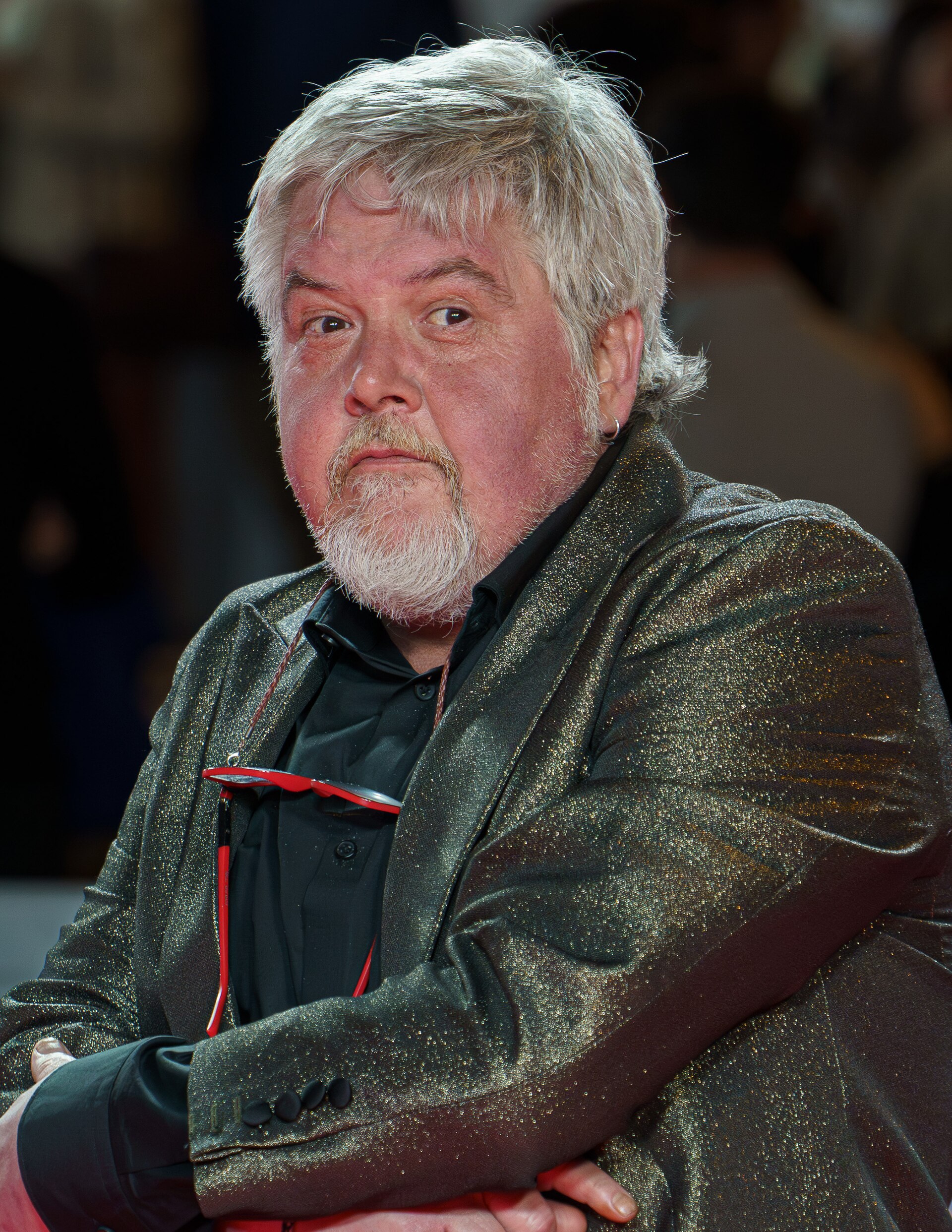 Javier Coronas at the Red Carpet of the Malaga 2025 Festival next to Cervantes Theater