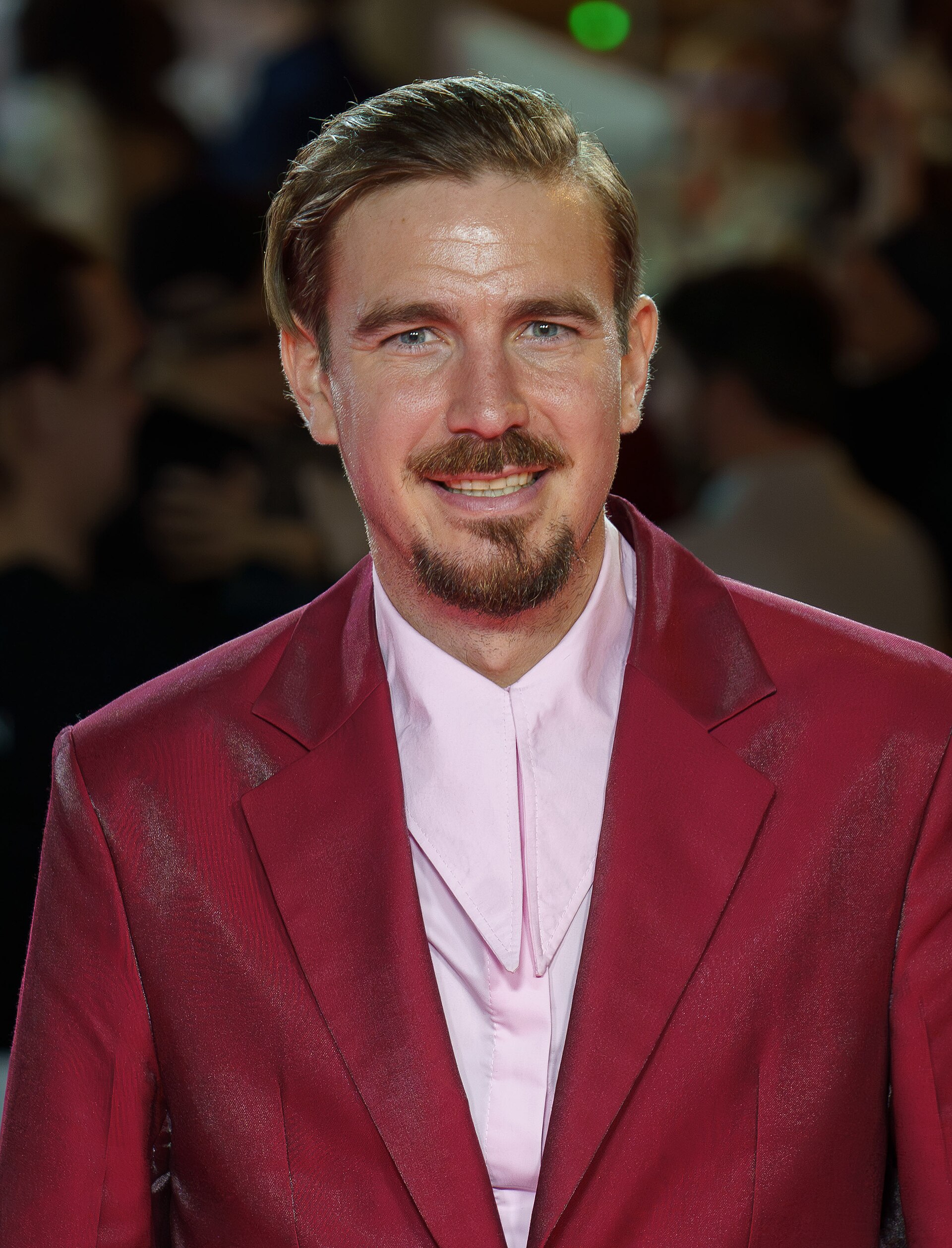 Javier Polo at the Red Carpet of the Malaga 2025 Festival next to Cervantes Theater