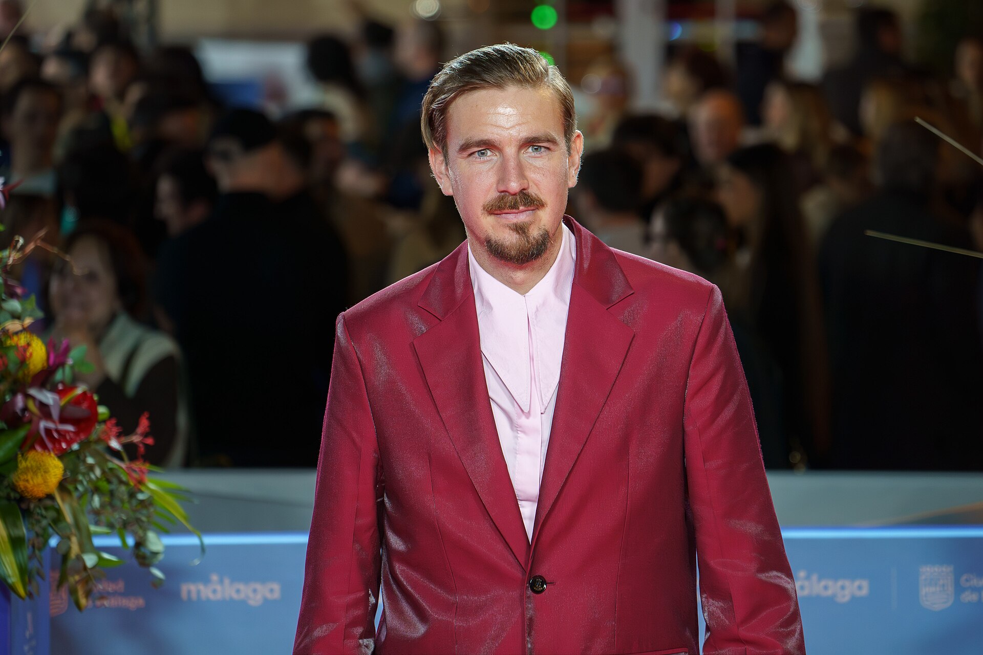 Javier Polo at the Red Carpet of the Malaga 2025 Festival next to Cervantes Theater