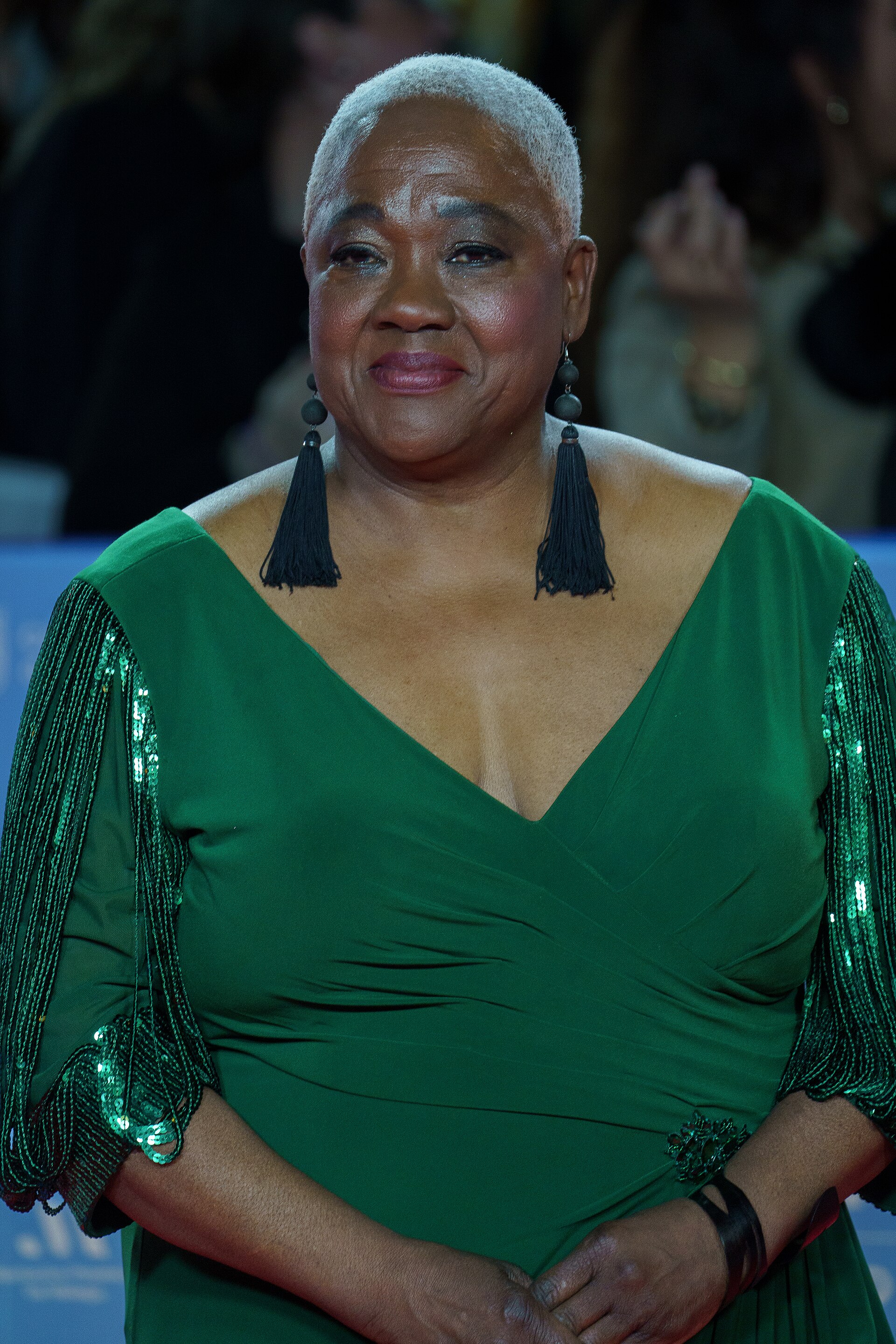 Jetty Mathurin at the Red Carpet of the Malaga 2025 Festival next to Cervantes Theater