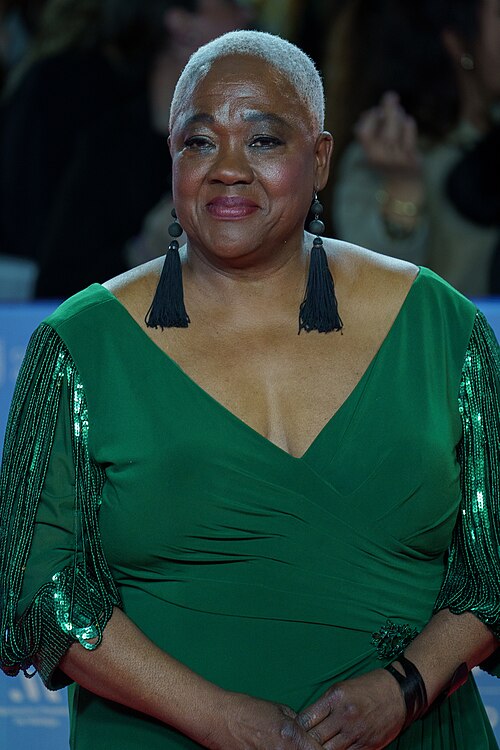 Jetty Mathurin at the Red Carpet of the Malaga 2025 Festival next to Cervantes Theater