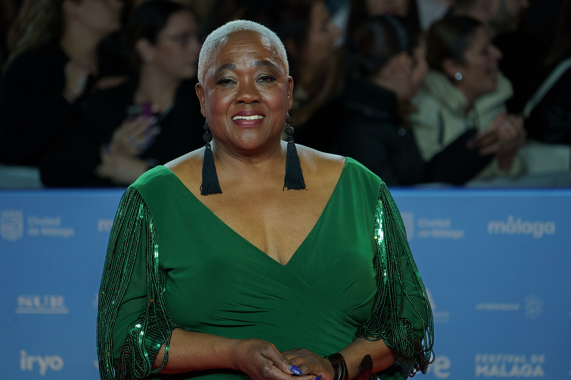 Jetty Mathurin at the Red Carpet of the Malaga 2025 Festival next to Cervantes Theater