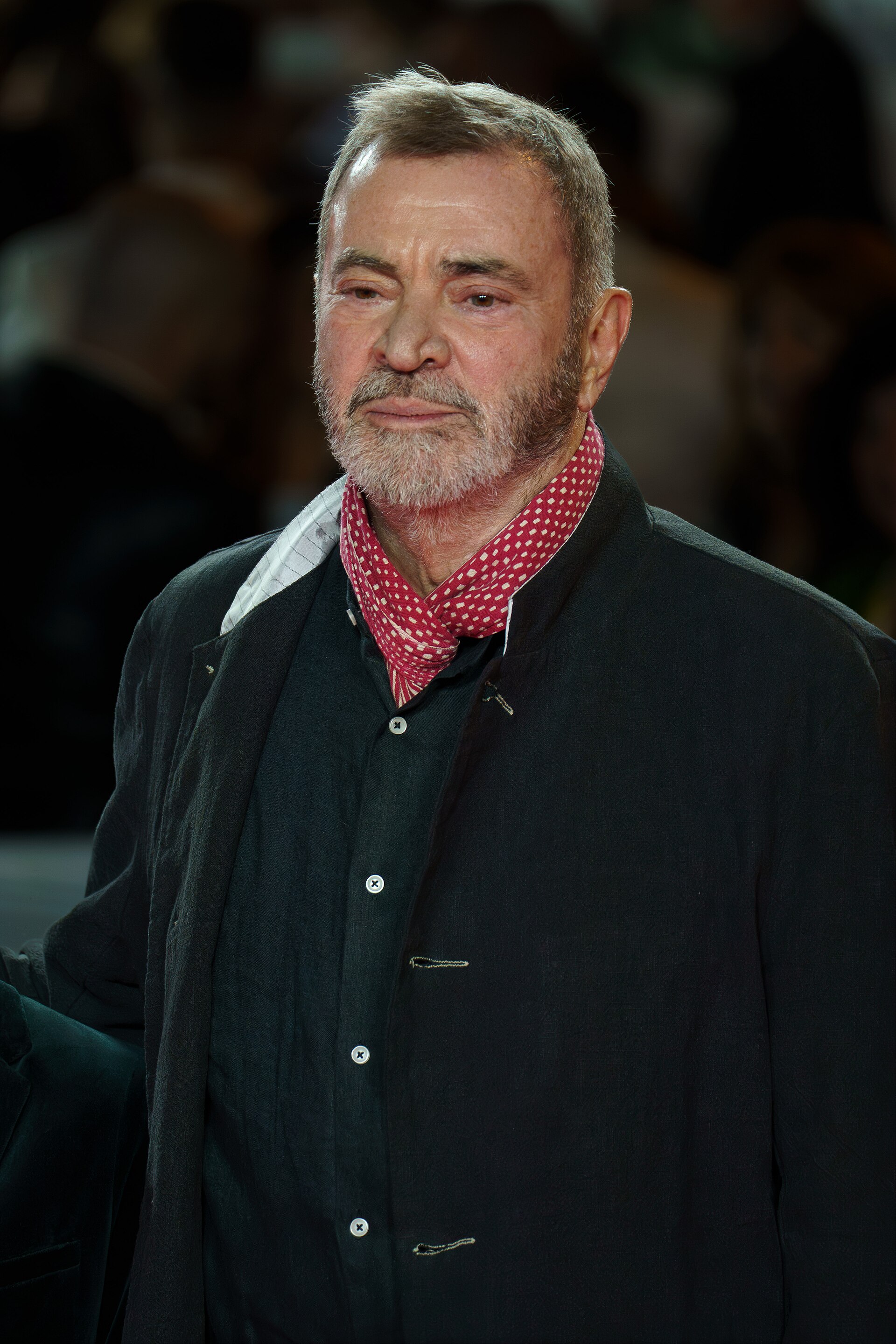 Jordi Esteva Ortiga at the Red Carpet of the Malaga 2025 Festival next to Cervantes Theater