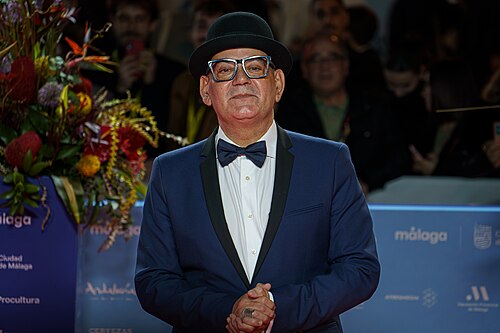 José Corbacho at the Red Carpet of the Malaga 2025 Festival next to Cervantes Theater