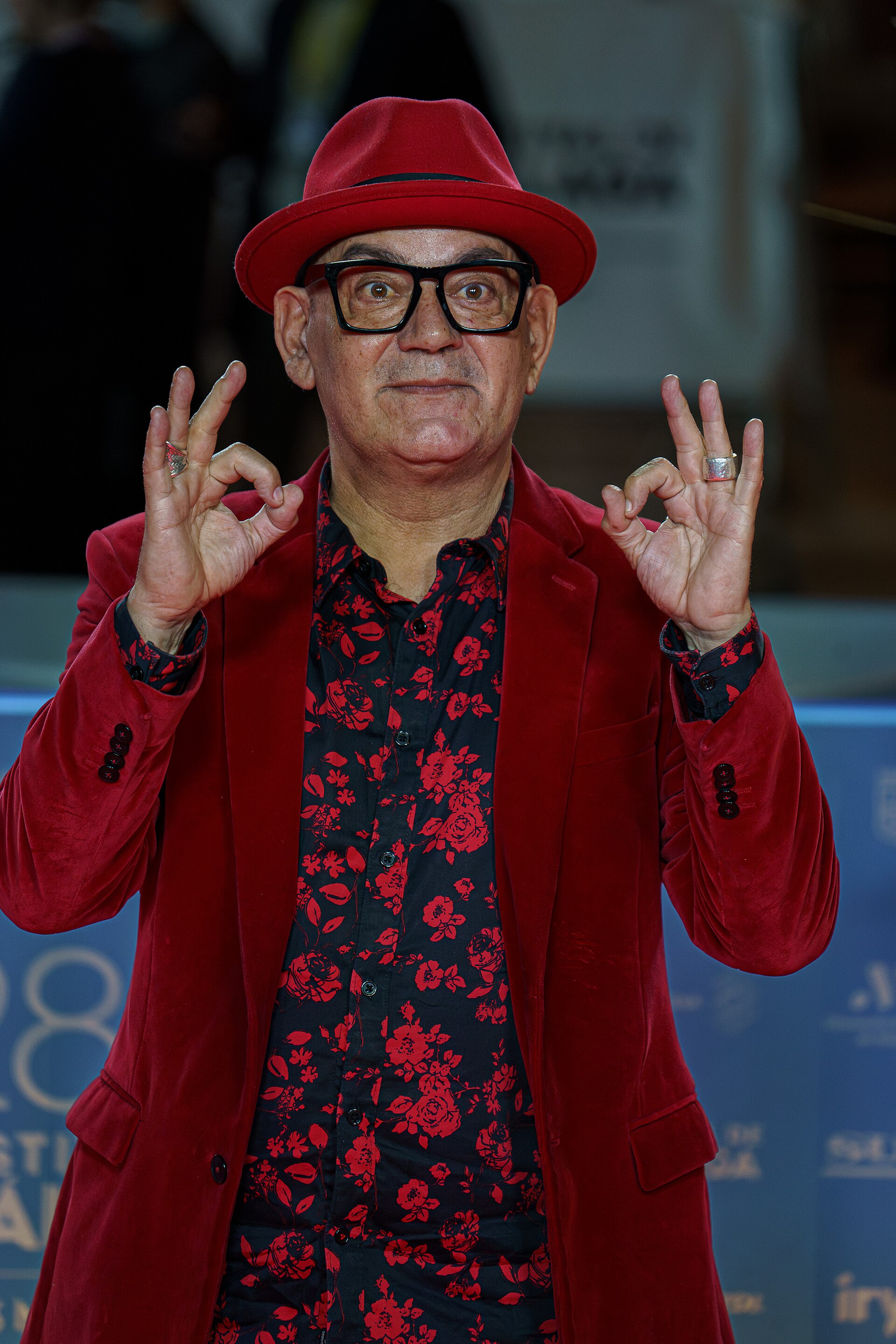José Corbacho at the Red Carpet of the Malaga 2025 Festival next to Cervantes Theater