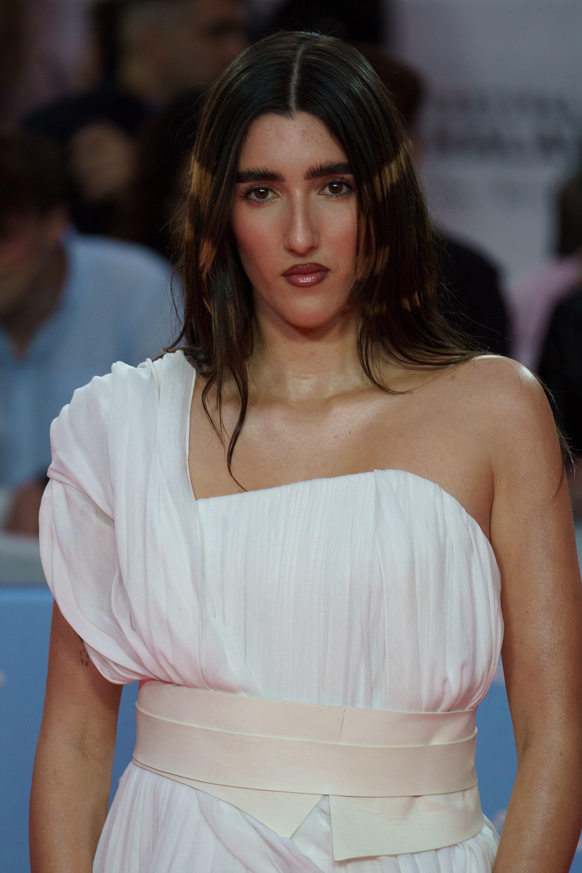 Judeline at the Red Carpet of the Malaga 2025 Festival next to Cervantes Theater