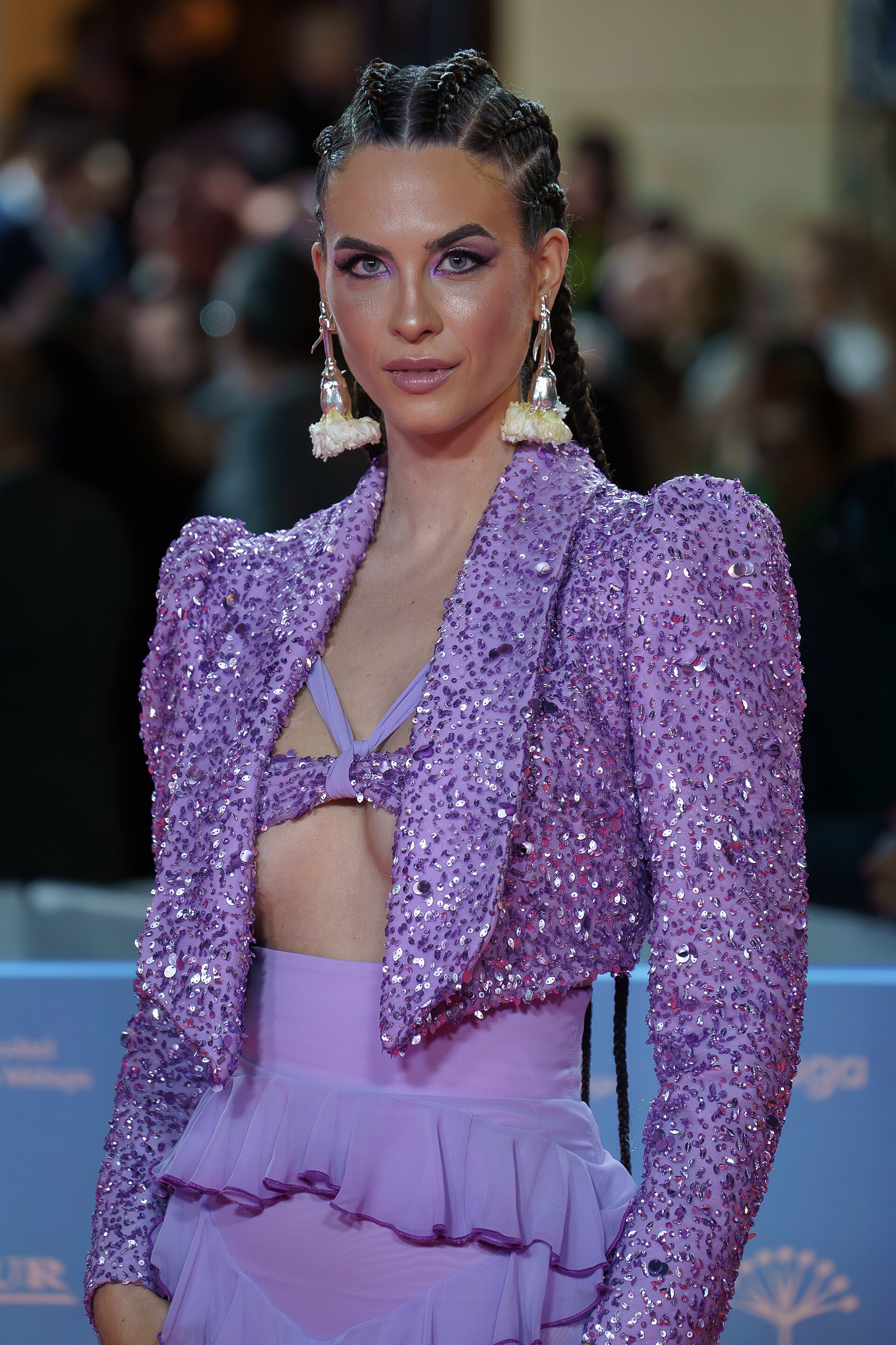 v at the Red Carpet of the Malaga 2025 Festival next to Cervantes Theater