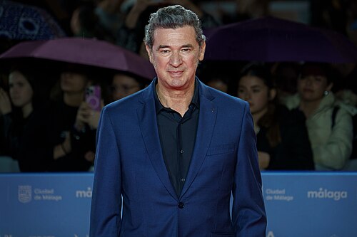 Julio Medem at the Red Carpet of the Malaga 2025 Festival next to Cervantes Theater