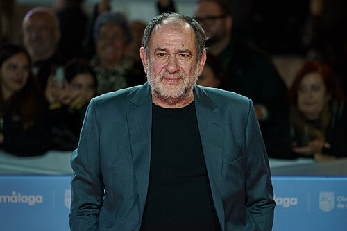 Karra Elejalde at the Red Carpet of the Malaga 2025 Festival next to Cervantes Theater