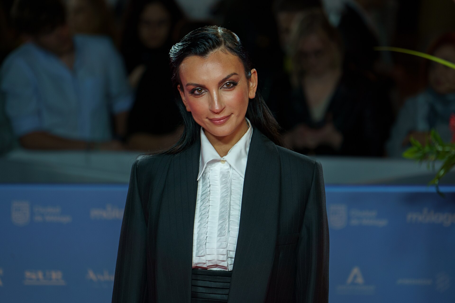 La Tania at the Red Carpet of the Malaga 2025 Festival next to Cervantes Theater