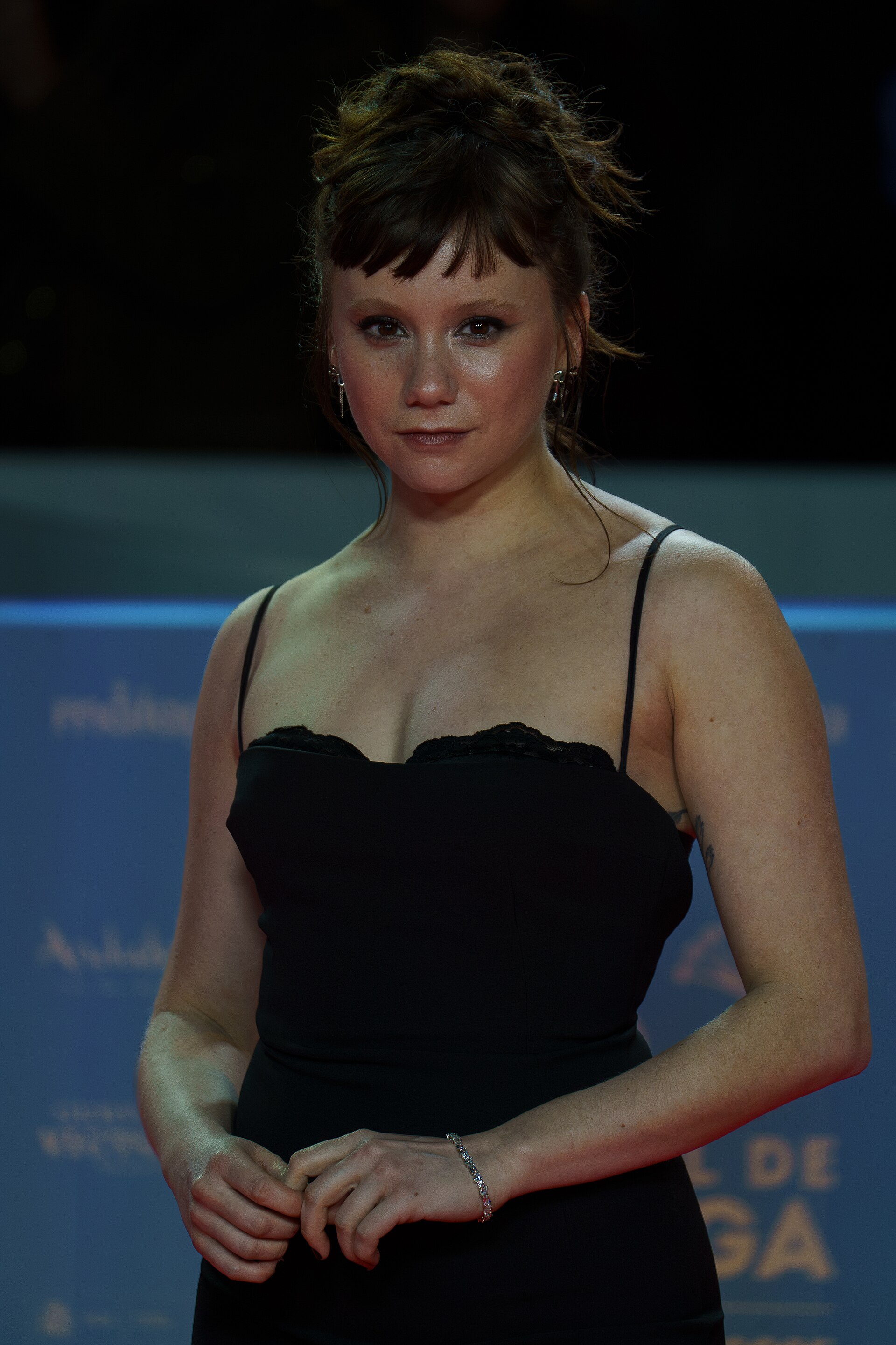 Laia Manzanares at the Red Carpet of the Malaga 2025 Festival next to Cervantes Theater