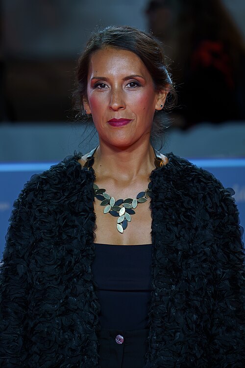 Lorena Quevedo at the Red Carpet of the Malaga 2025 Festival next to Cervantes Theater