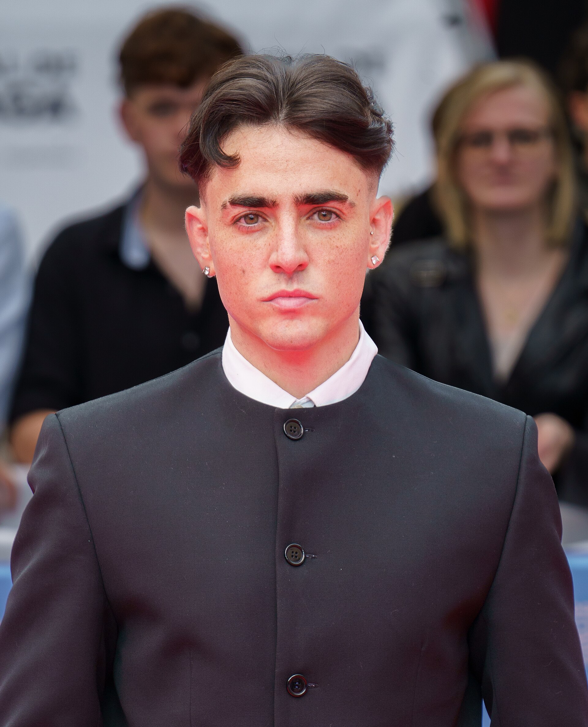 Luc Loren at the Red Carpet of the Malaga 2025 Festival next to Cervantes Theater