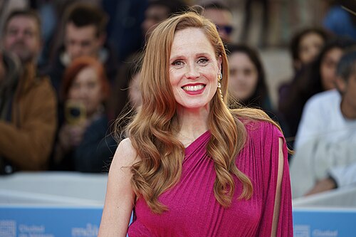 María Castro at Red Carpet in Malaga Film Festival 2025 nest to Cervantes Theatre