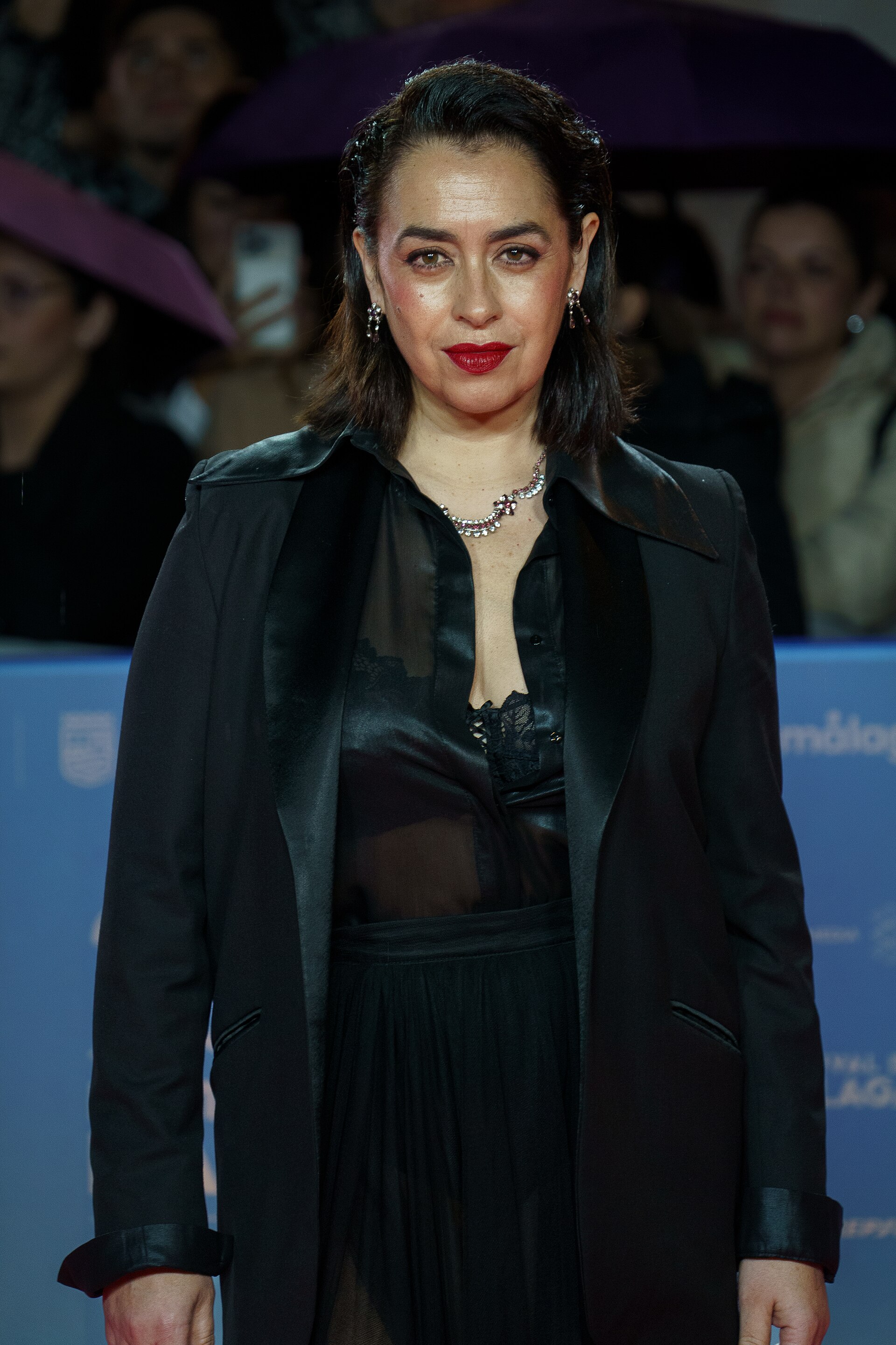María Isasi at the Red Carpet of the Malaga 2025 Festival next to Cervantes Theater
