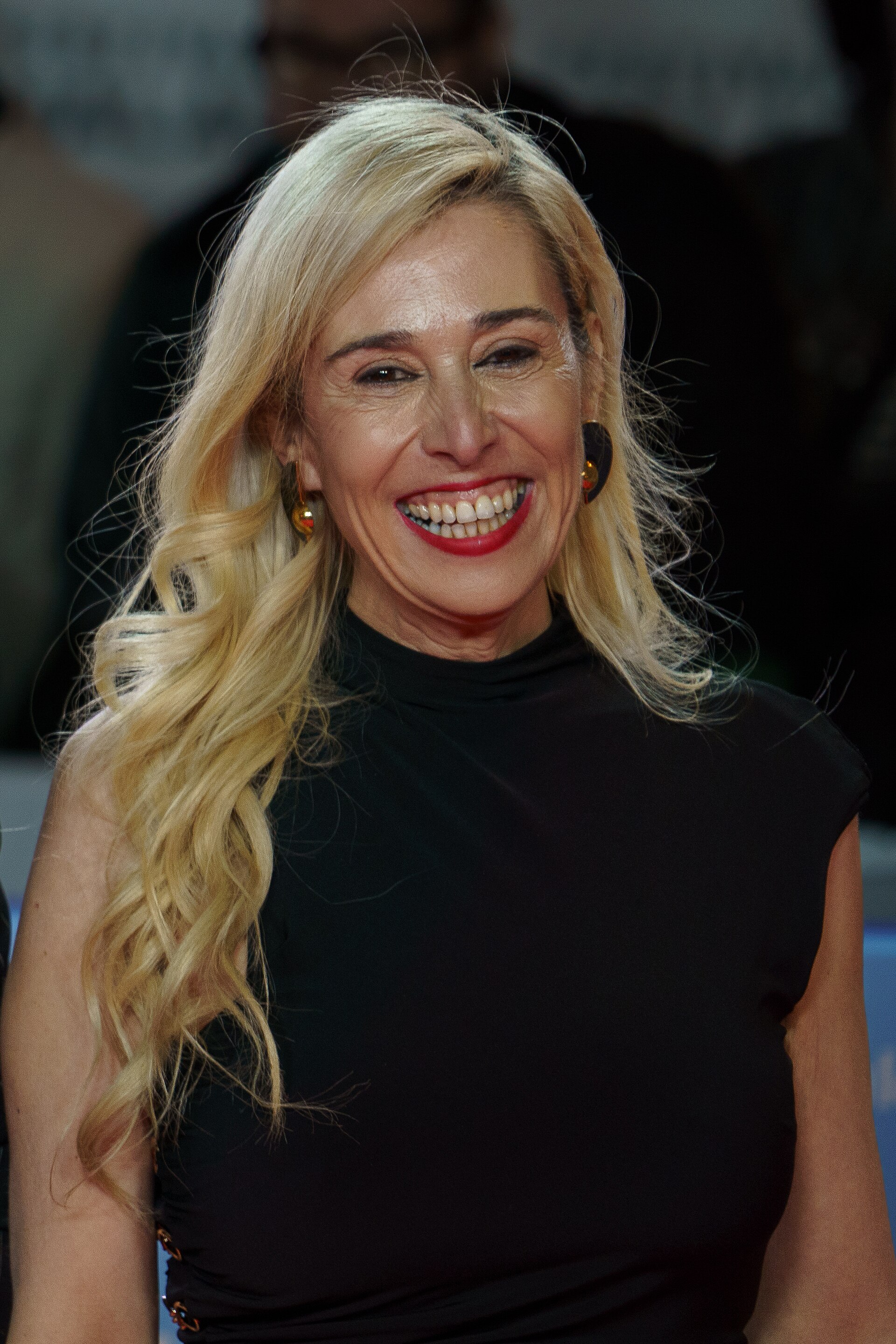María Luisa Gutiérrez at the Red Carpet of the Malaga 2025 Festival next to Cervantes Theater