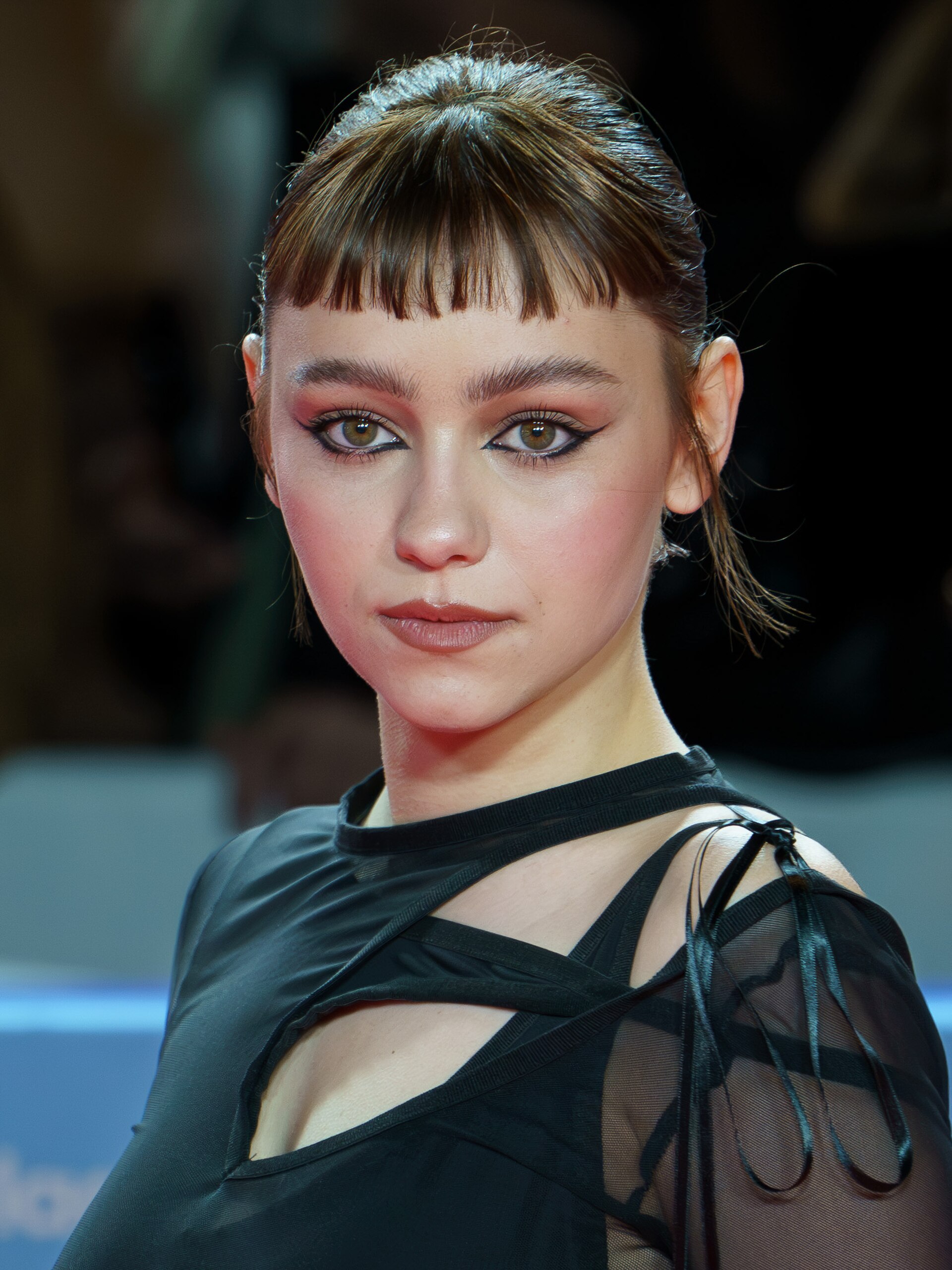 María Romanillos at the Red Carpet of the Malaga 2025 Festival next to Cervantes Theater