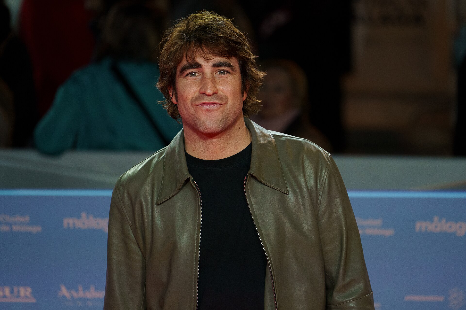 Marco Cáceres at the Red Carpet of the Malaga 2025 Festival next to Cervantes Theater