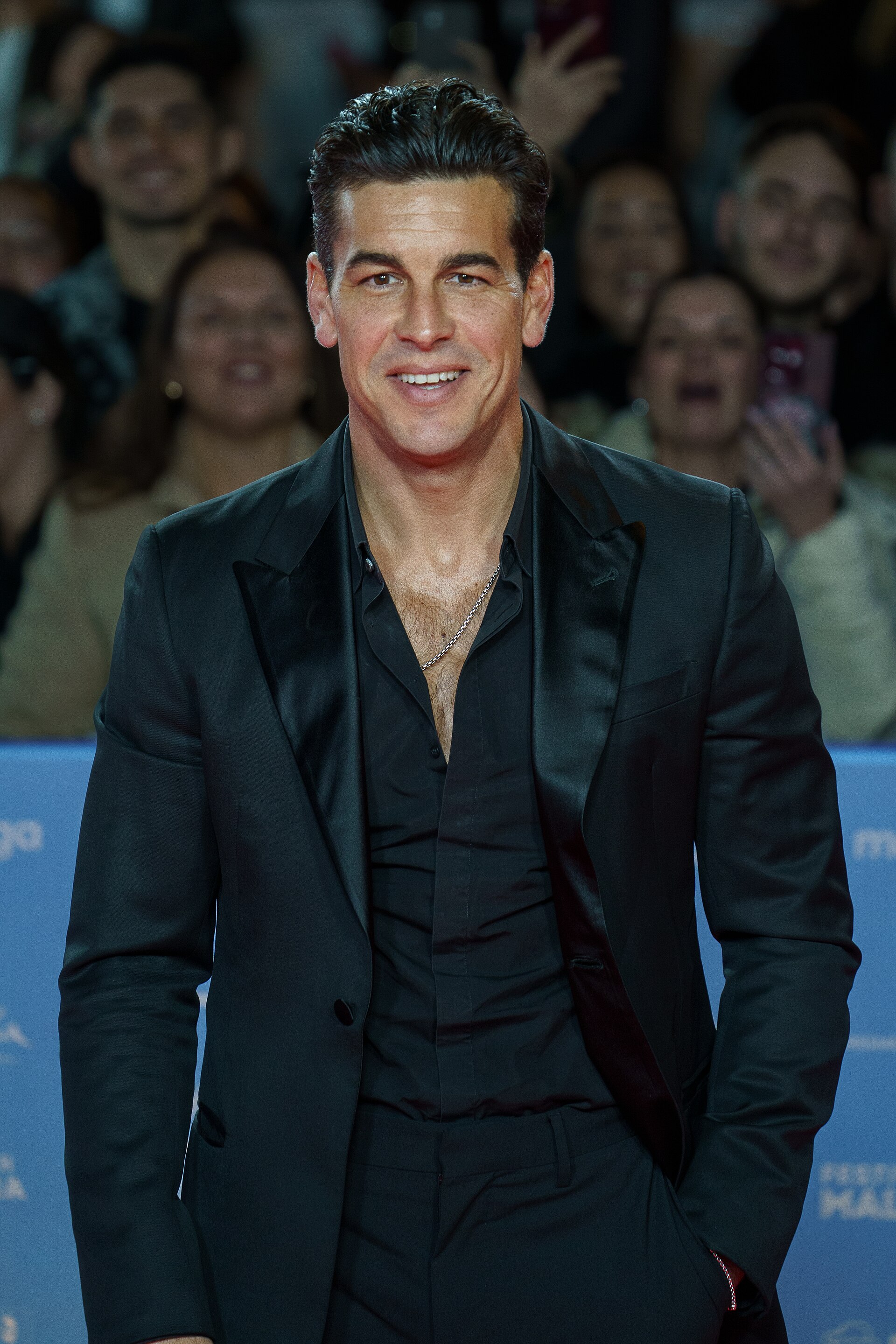 Mario Casas at the Red Carpet of the Malaga 2025 Festival next to Cervantes Theater