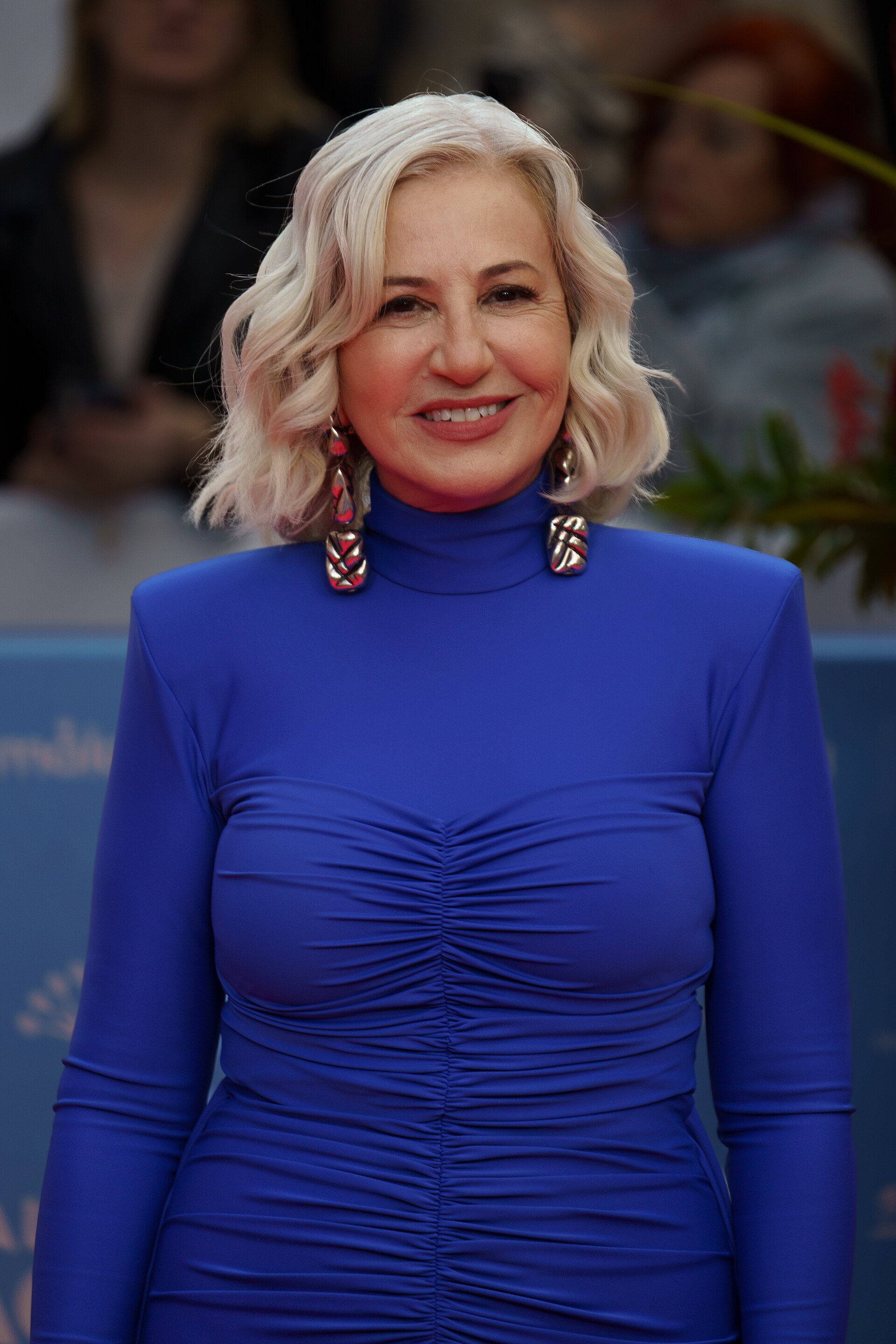 Mercedes Morán at the Red Carpet of the Malaga 2025 Festival next to Cervantes Theater