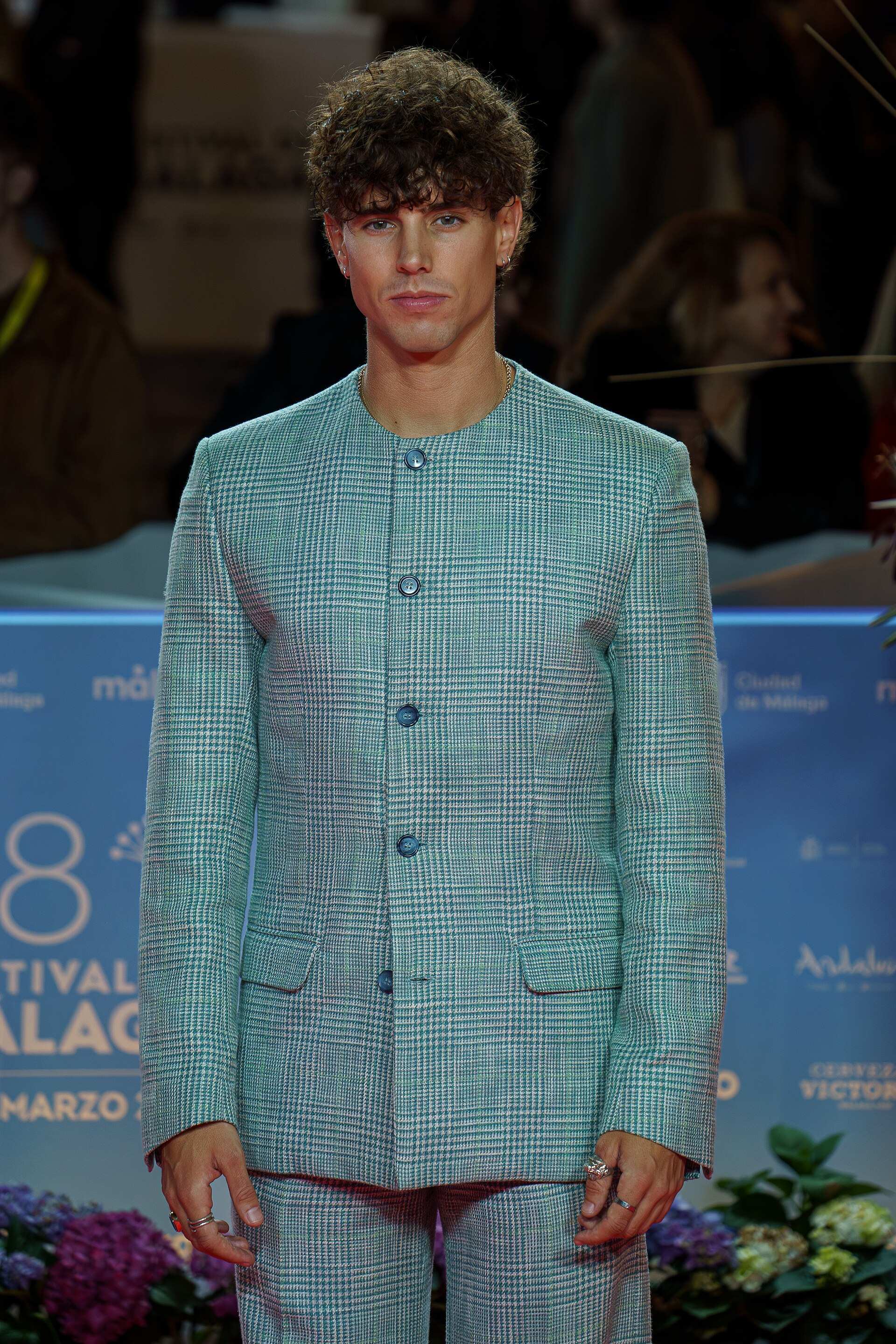 Mike Fajardo at the Red Carpet of the Malaga 2025 Festival next to Cervantes Theater