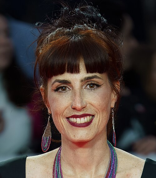 Miriam Garlo at the Red Carpet of the Malaga 2025 Festival next to Cervantes Theater