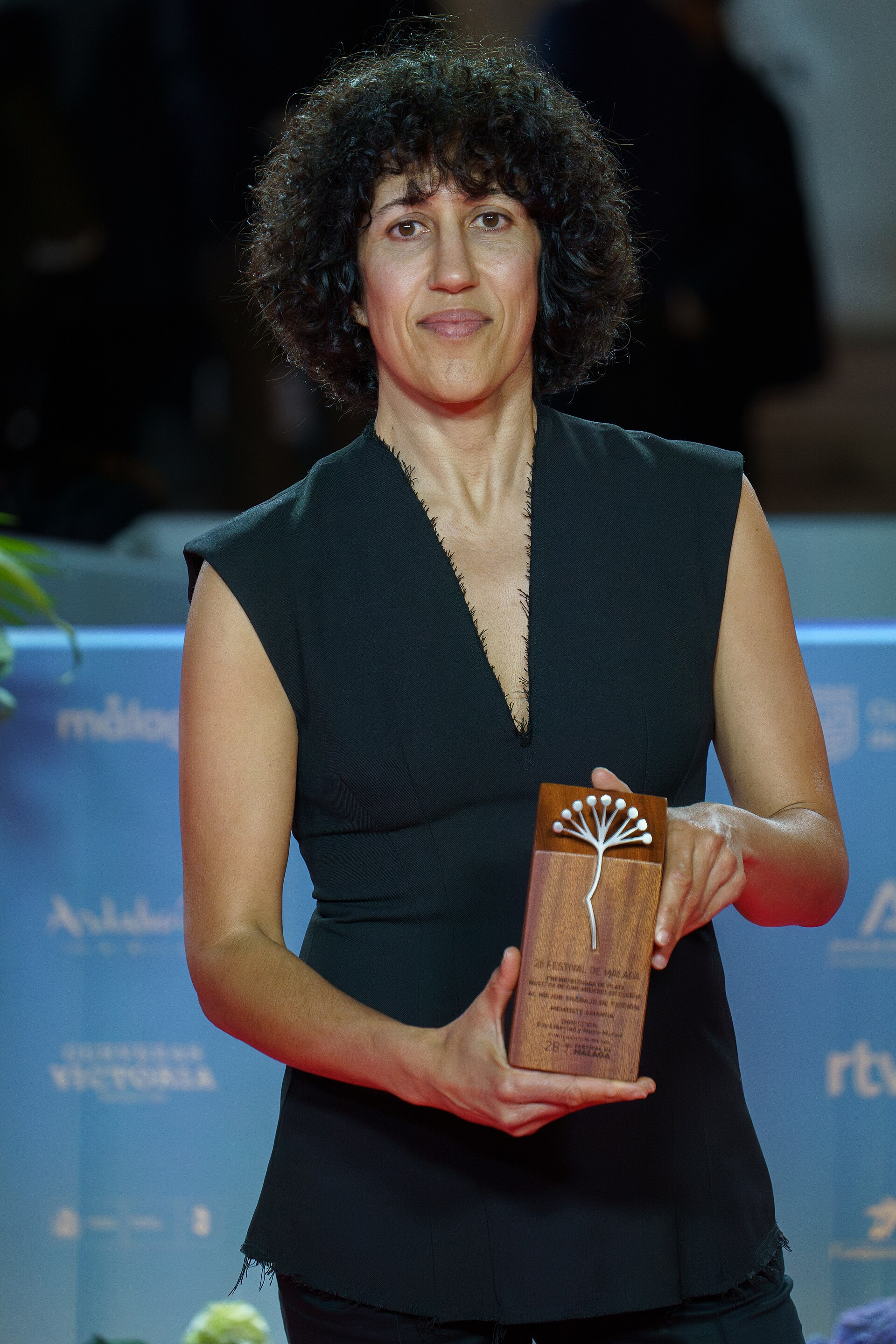 Nuria Muñoz at the Red Carpet of the Malaga 2025 Festival next to Cervantes Theater