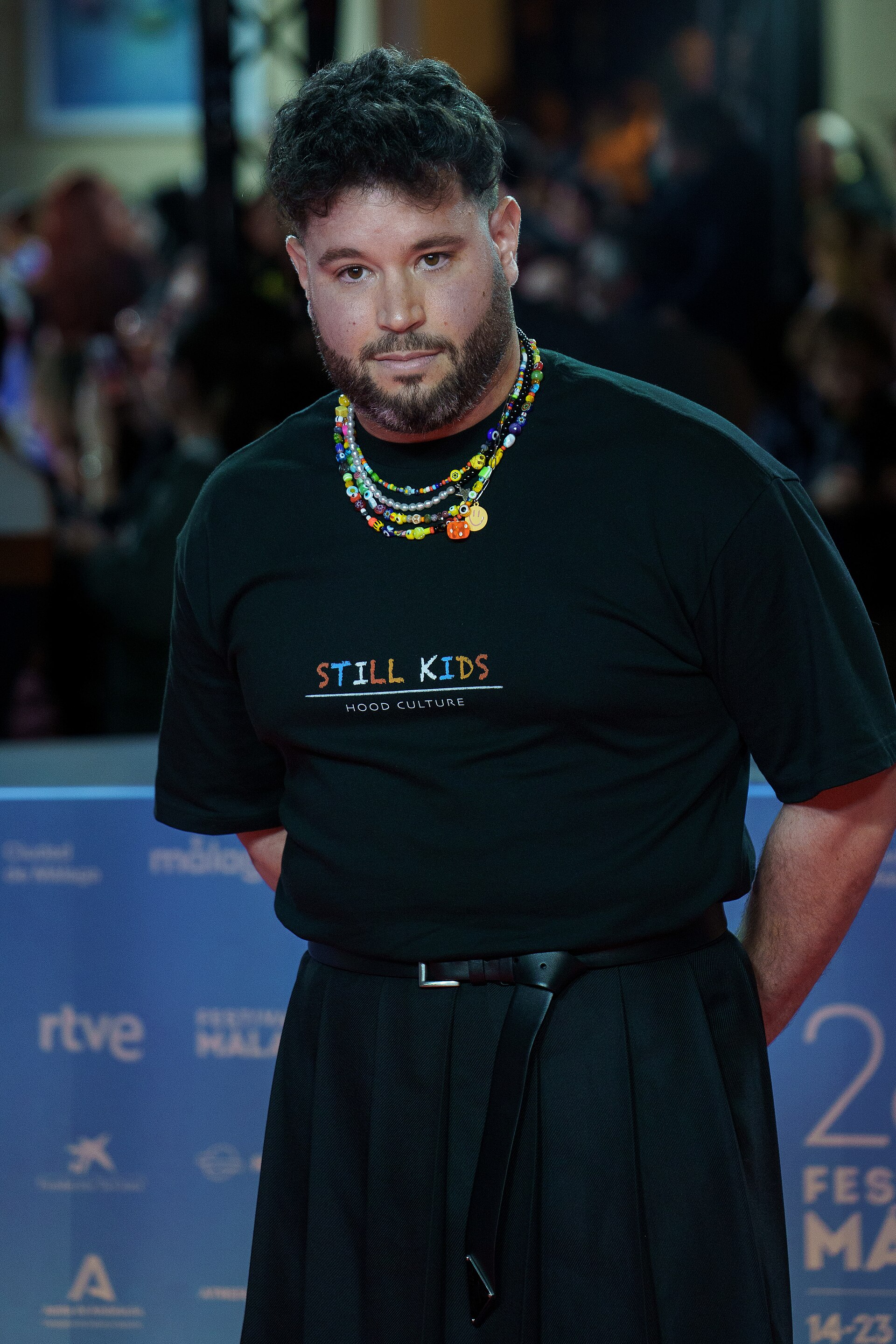 Pablo Lavado at the Red Carpet of the Malaga 2025 Festival next to Cervantes Theater