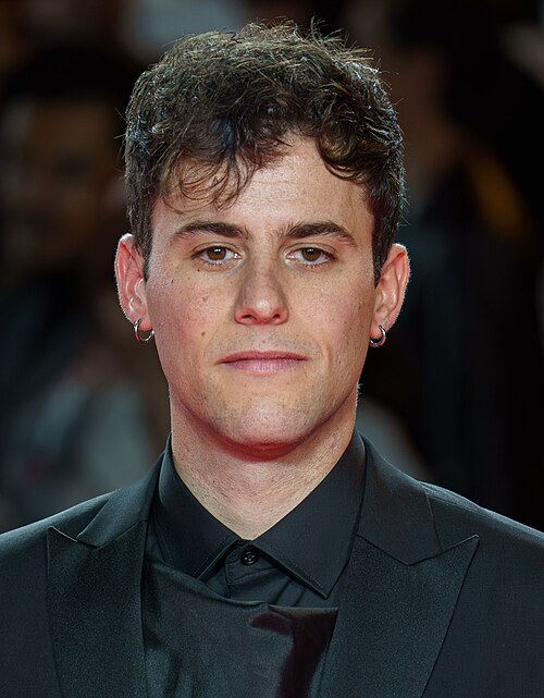 Pau Escobar at the Red Carpet of the Malaga 2025 Festival next to Cervantes Theater