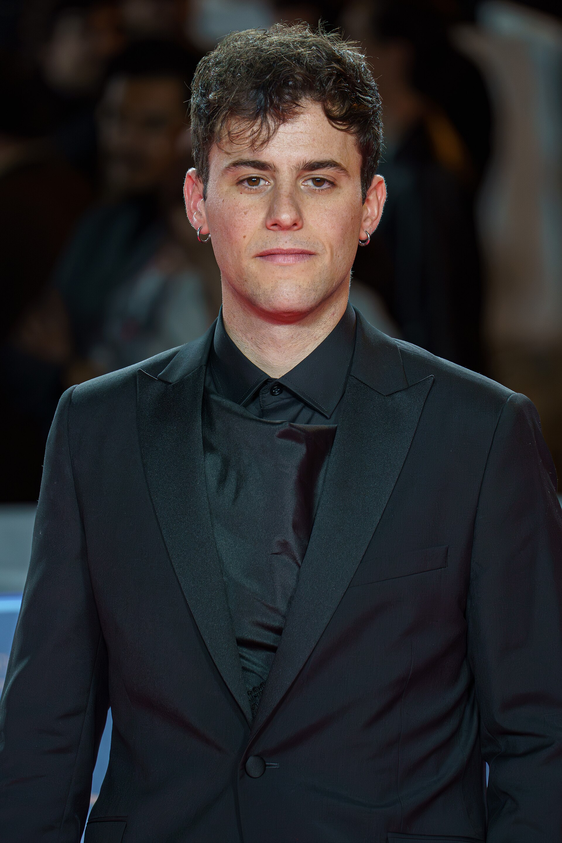 Pau Escobar at the Red Carpet of the Malaga 2025 Festival next to Cervantes Theater