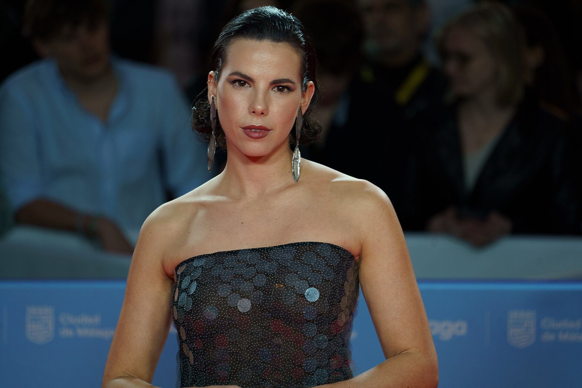 Paula Díaz at the Red Carpet of the Malaga 2025 Festival next to Cervantes Theater