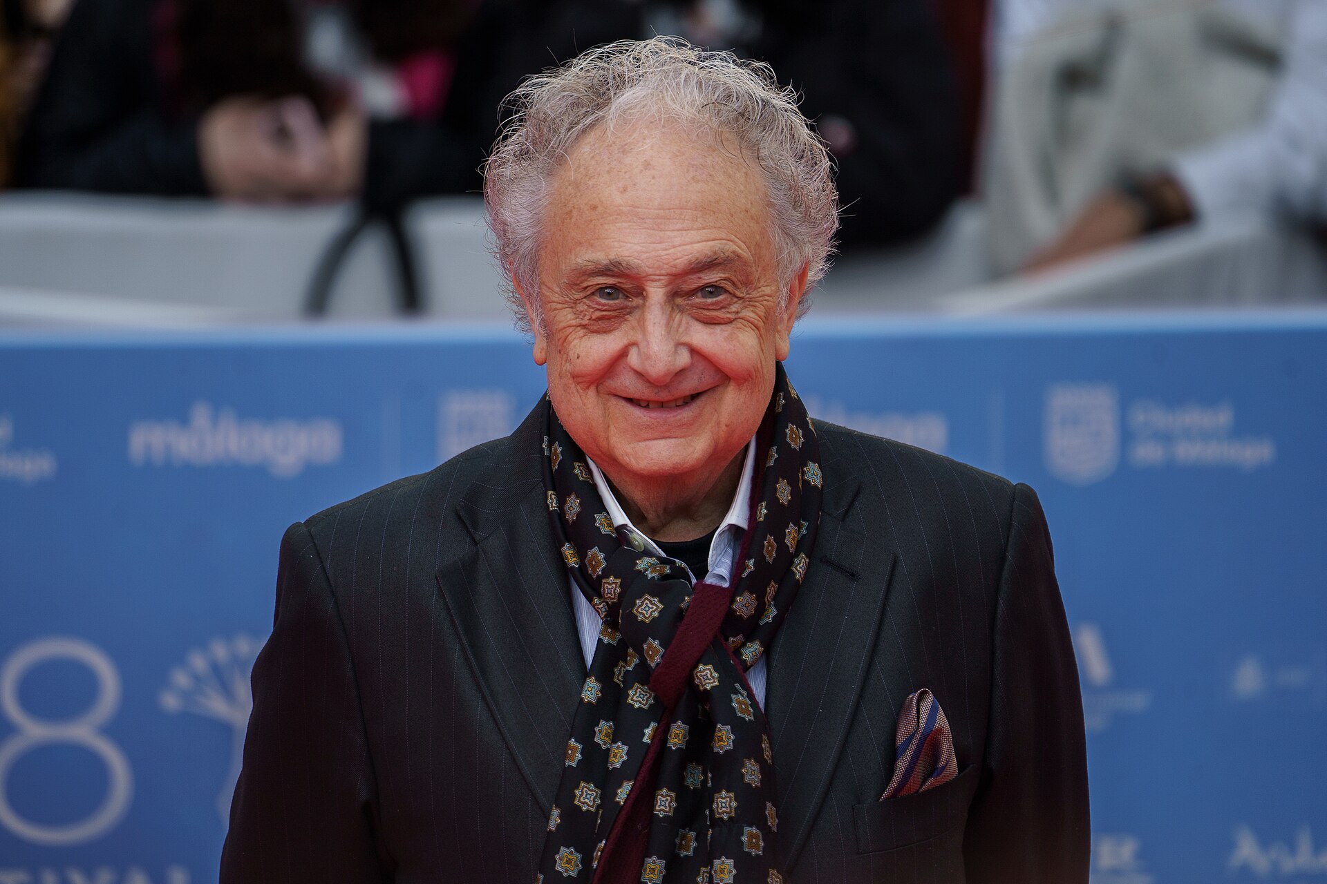 Pepe Carabias at the Red Carpet of the Malaga 2025 Festival next to Cervantes Theater