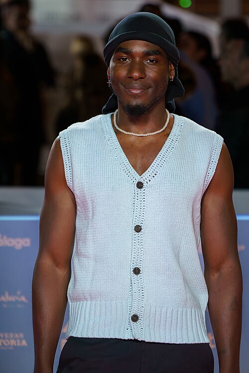 Rodonny Perriere at the Red Carpet of the Malaga 2025 Festival next to Cervantes Theater