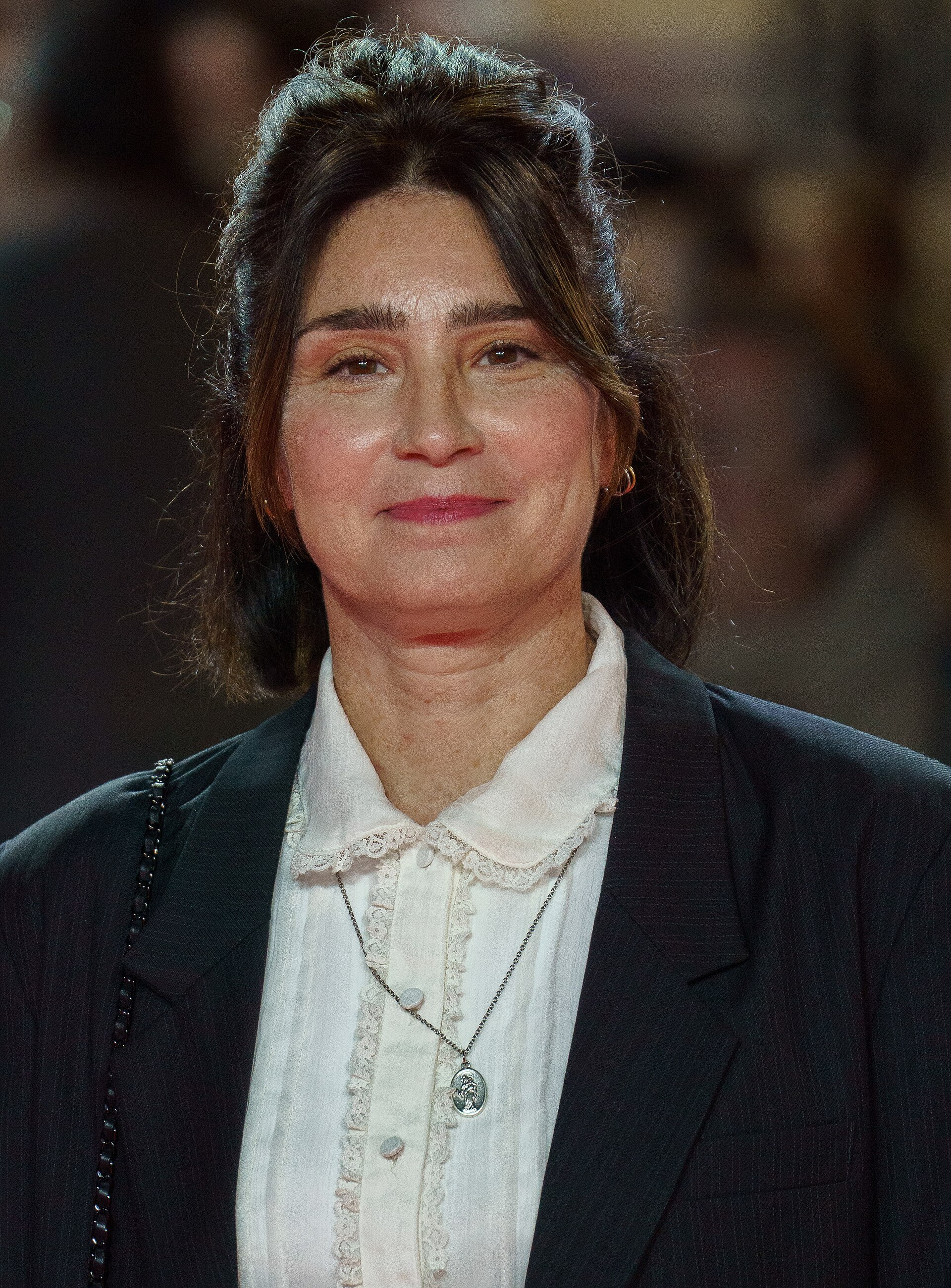 Valeria Bertuccelli at the Red Carpet of the Malaga 2025 Festival next to Cervantes Theater