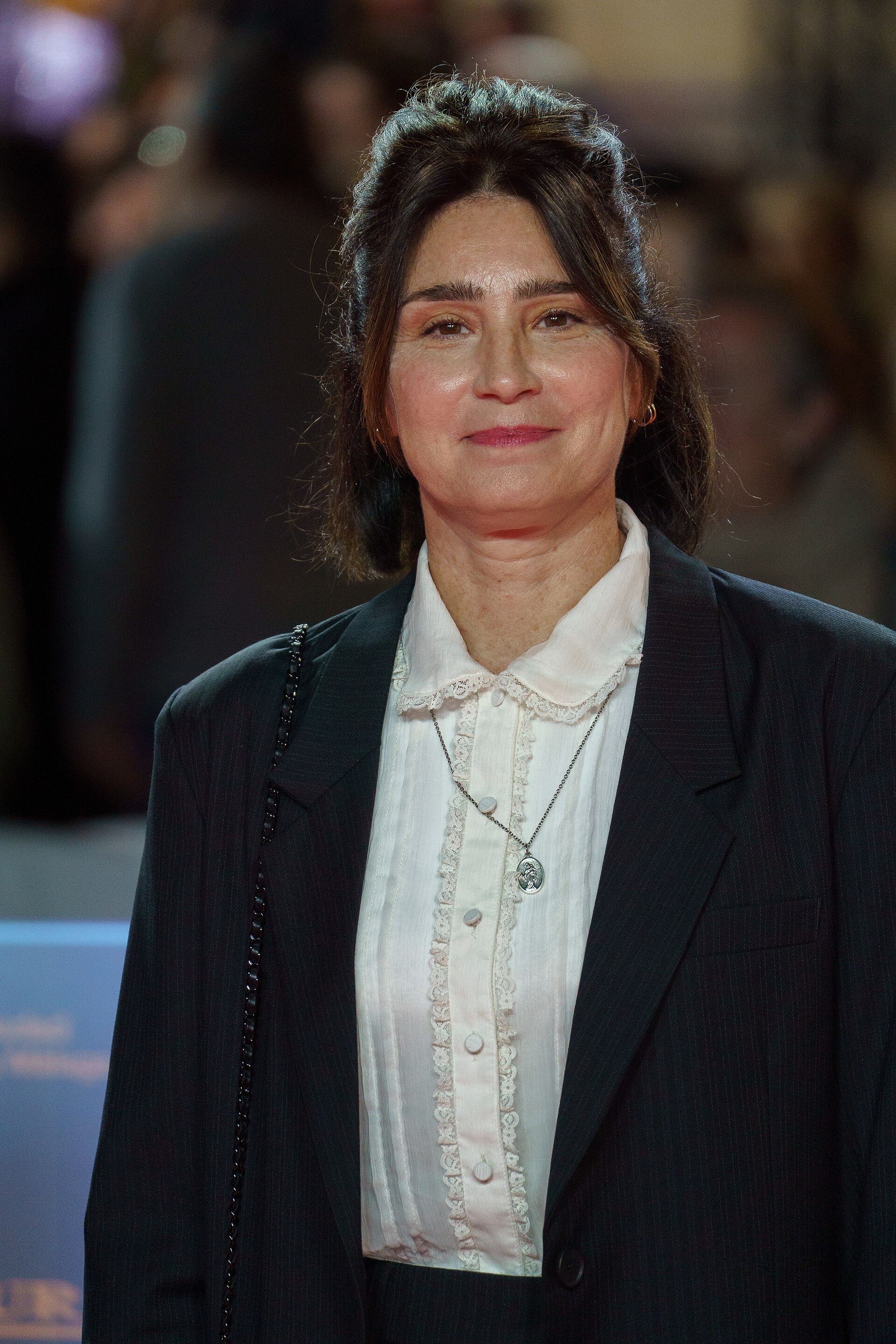 Valeria Bertuccelli at the Red Carpet of the Malaga 2025 Festival next to Cervantes Theater