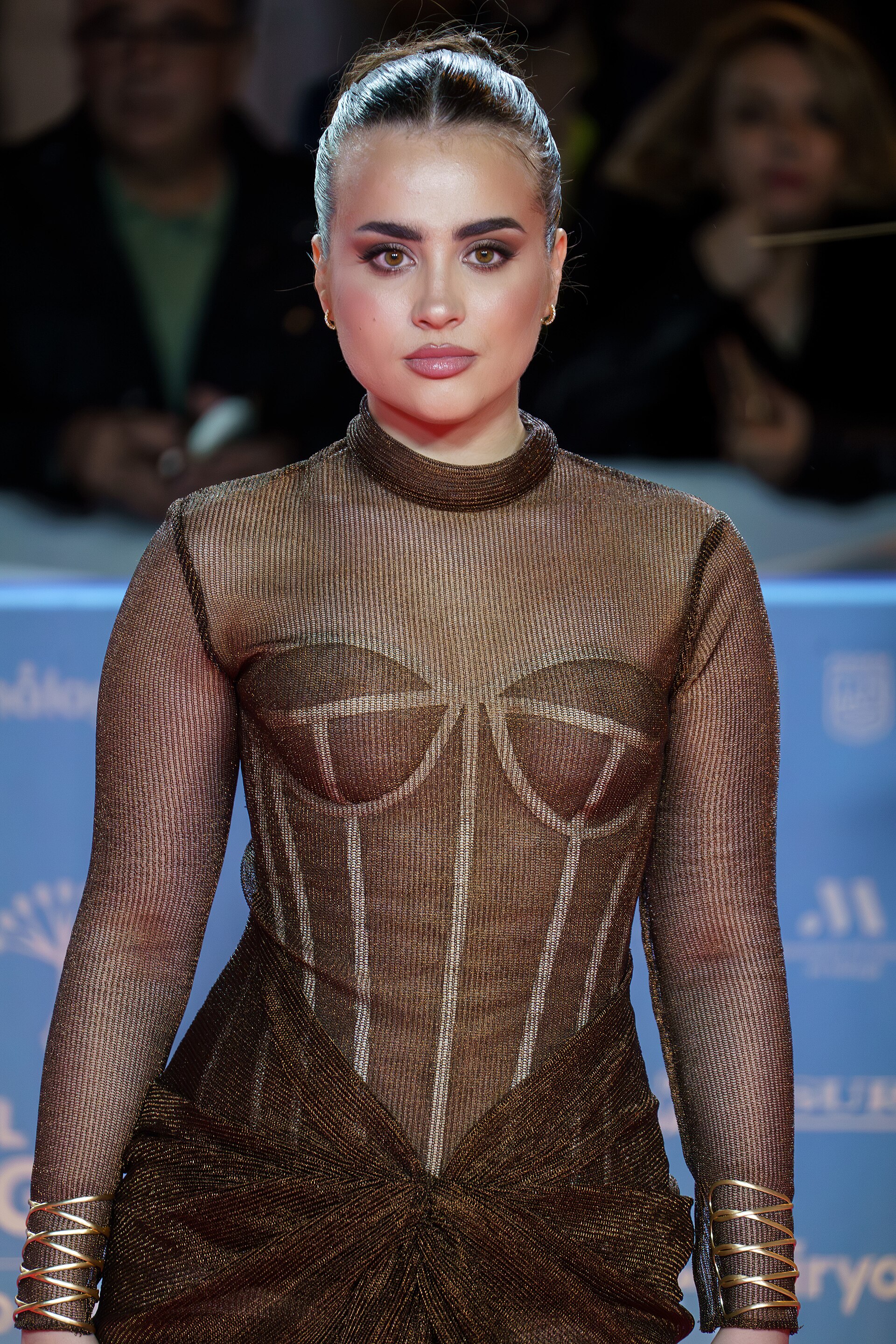 Valeria Monerri at the Red Carpet of the Malaga 2025 Festival next to Cervantes Theater