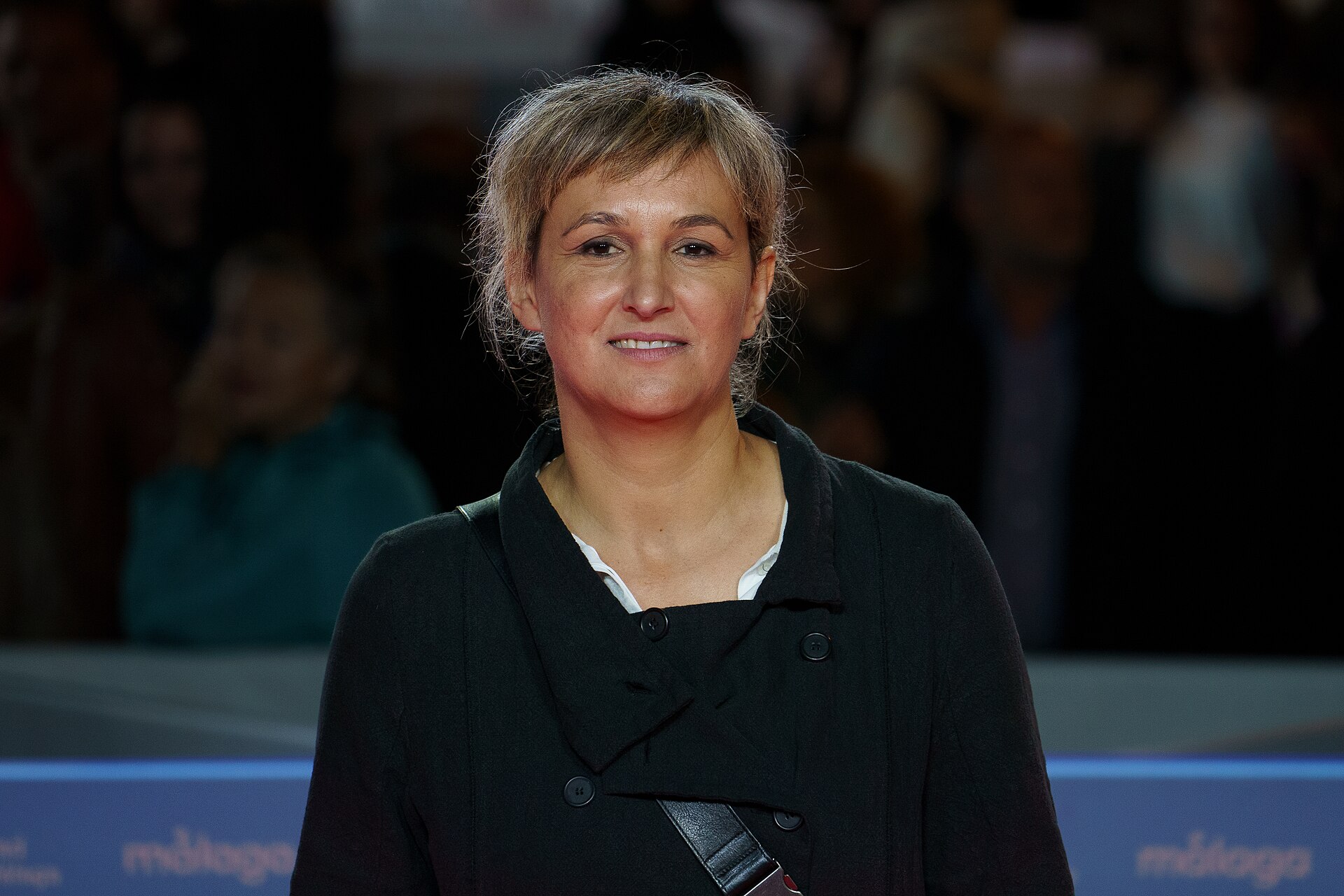 Violeta Salama at the Red Carpet of the Malaga 2025 Festival next to Cervantes Theater