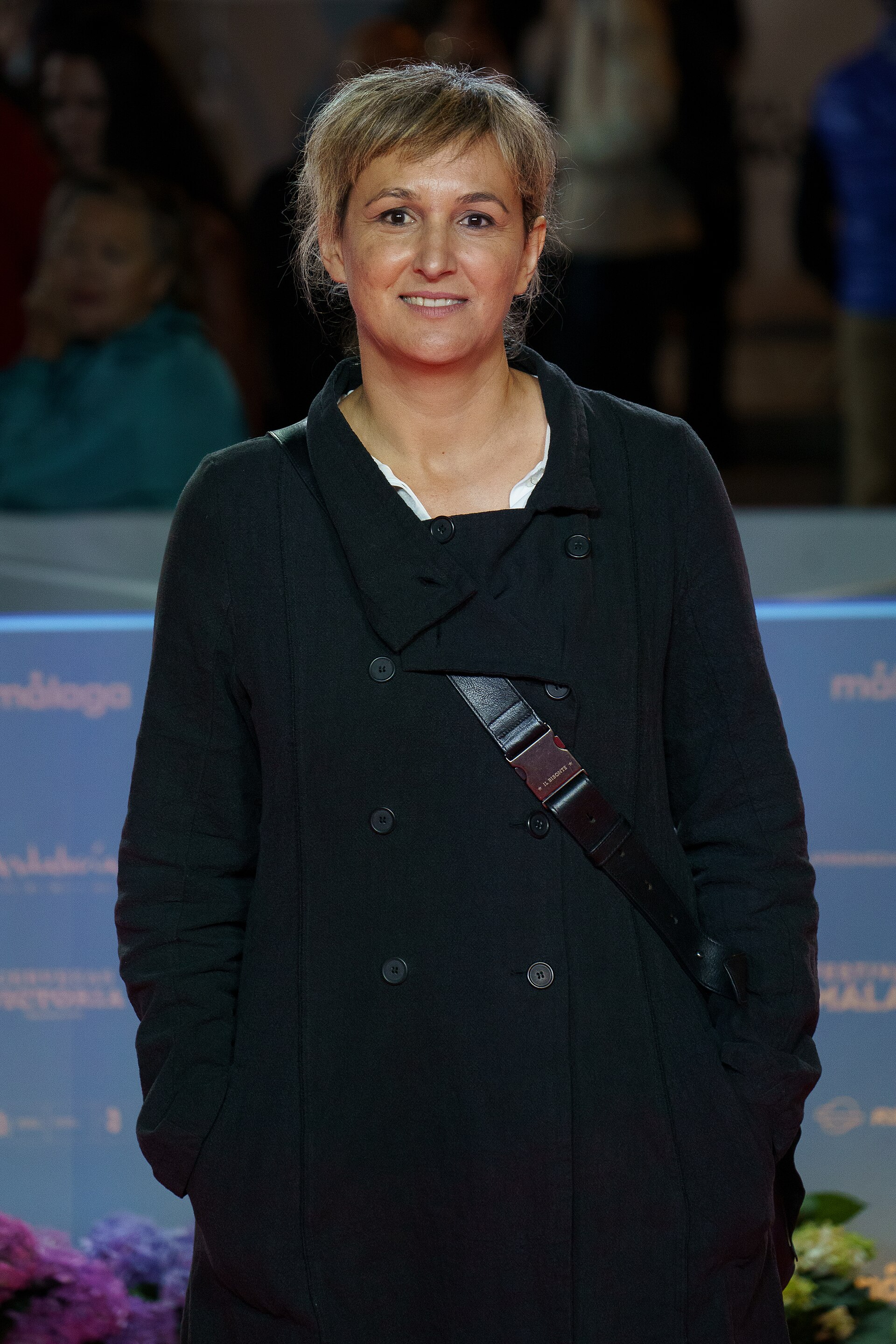 Violeta Salama at the Red Carpet of the Malaga 2025 Festival next to Cervantes Theater