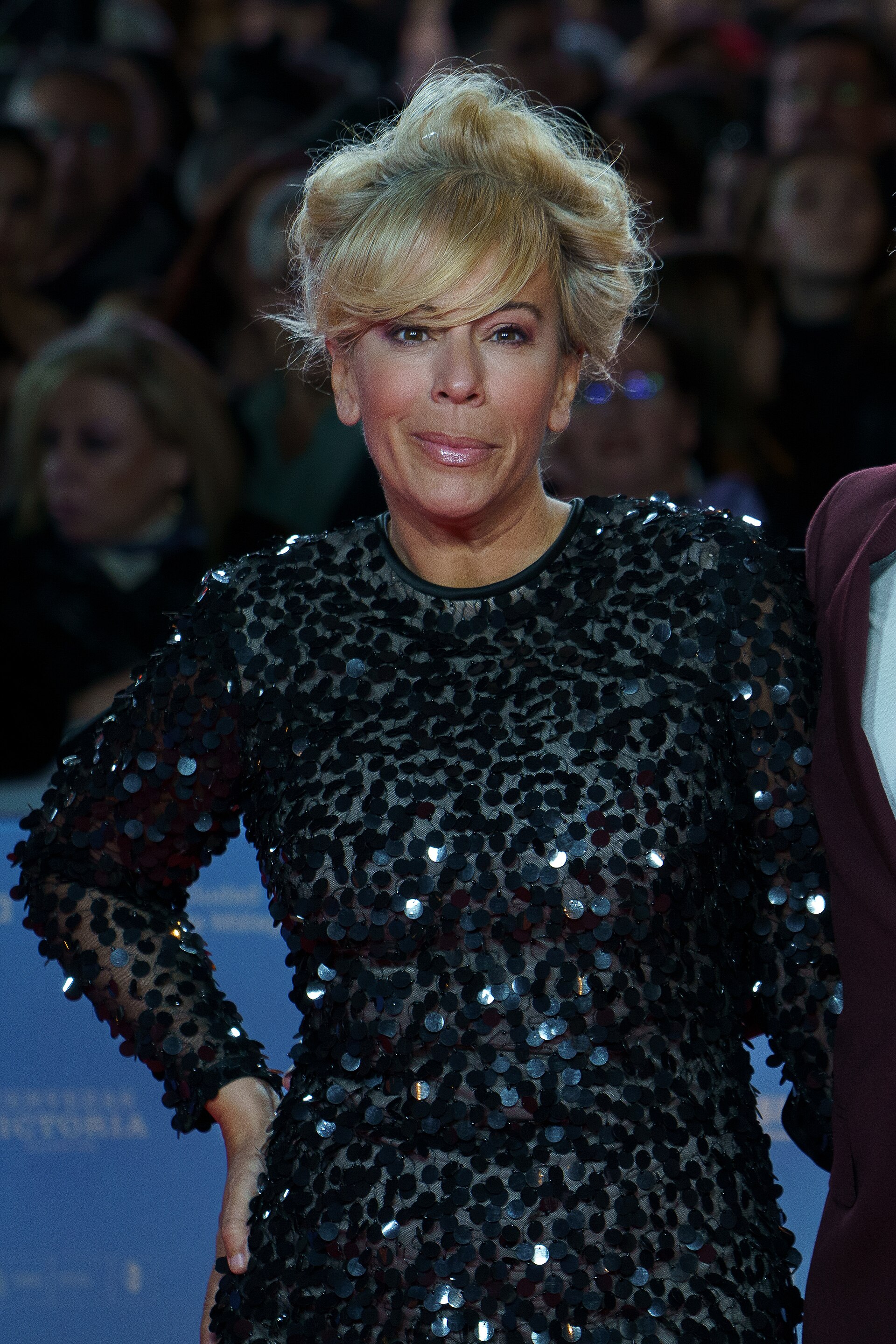 María Eizaguirre at the Red Carpet of the Malaga 2025 Festival next to Cervantes Theater