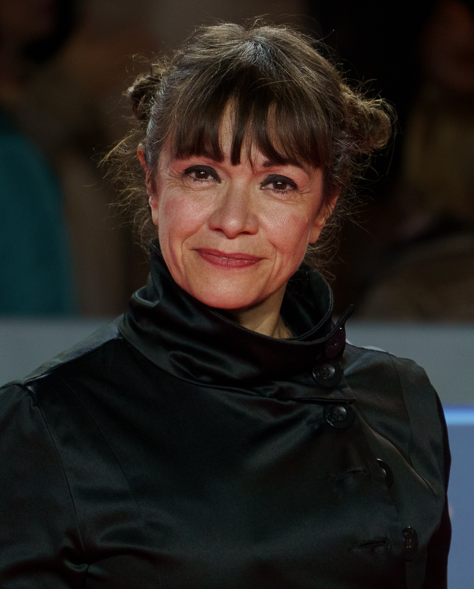 Paola Randi at the Red Carpet of the Malaga 2025 Festival next to Cervantes Theater