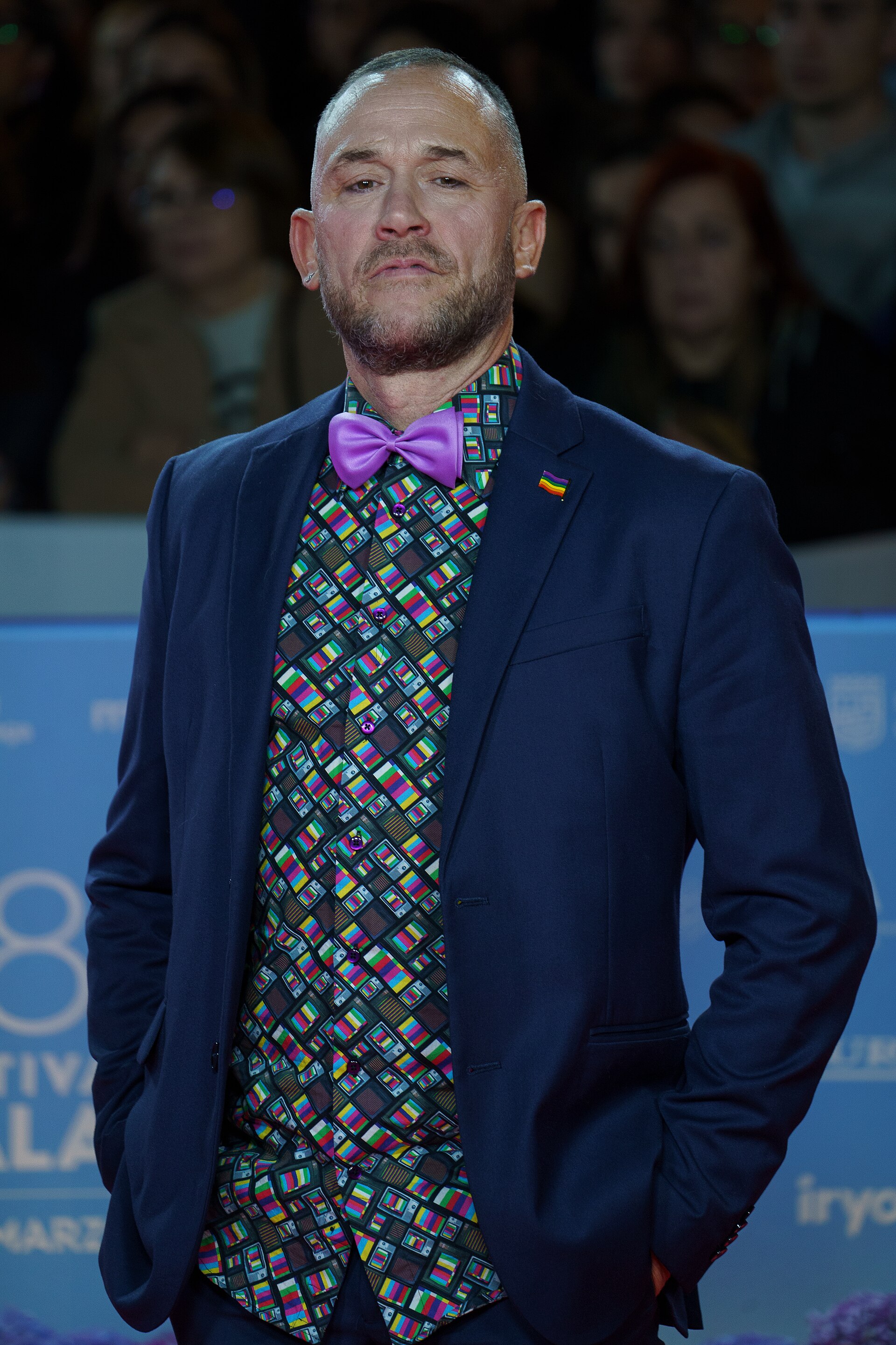 Pepe Luis Varela at the Red Carpet of the Malaga 2025 Festival next to Cervantes Theater