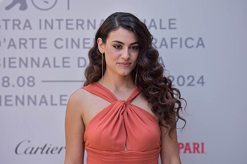 Actress of Happy Holidays, Manar Shehab, at 81st Venice Film Festival