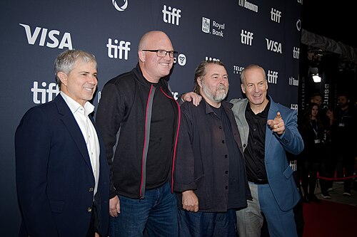 Marc Provissiero, Derek Kolstad, Ben Wheatley and Bob Odenkirk at the 2025 Toronto International Film Festival