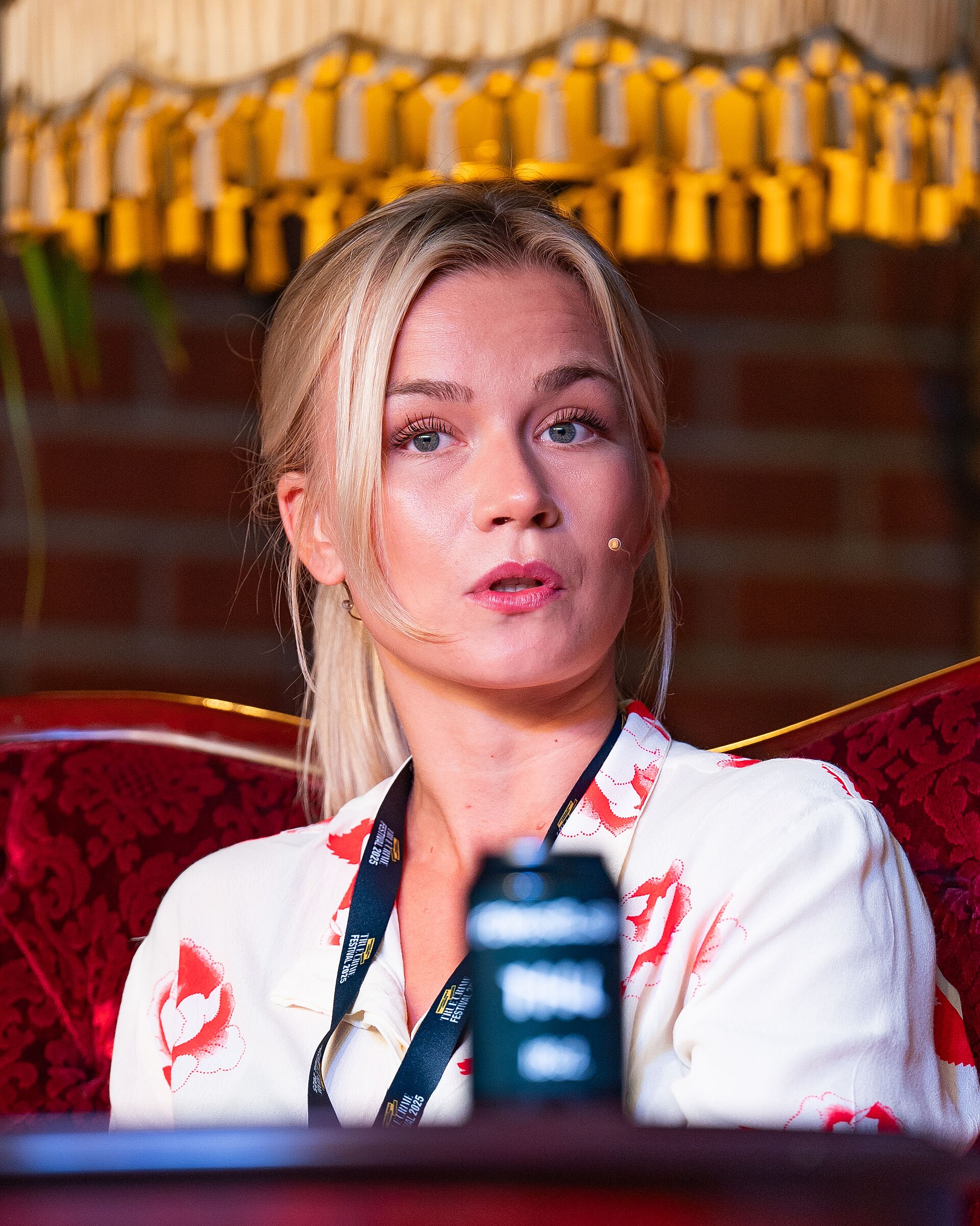 Maria Hushovd Folgerø at the True Crime festival in Arendal, Norway, 2025