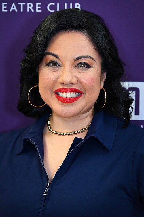 Maria-Christina Oliveras at a press event for "The Balusters" in Manhattan Theatre Club studios, 2/26/26