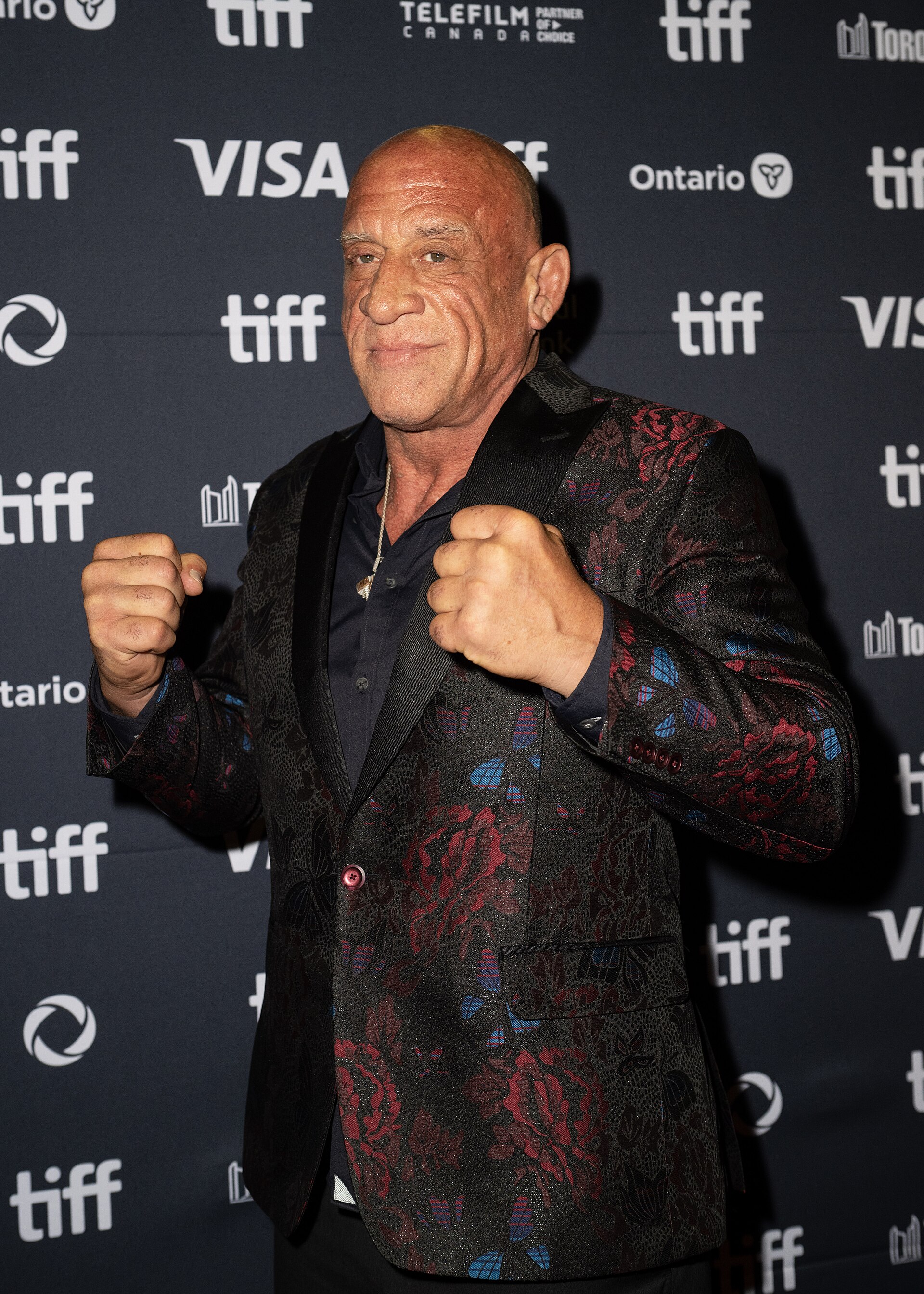 Mark Coleman on the red Carpet for the movie "The Smashing Machine" at The 2025 Toronto International Film Festival