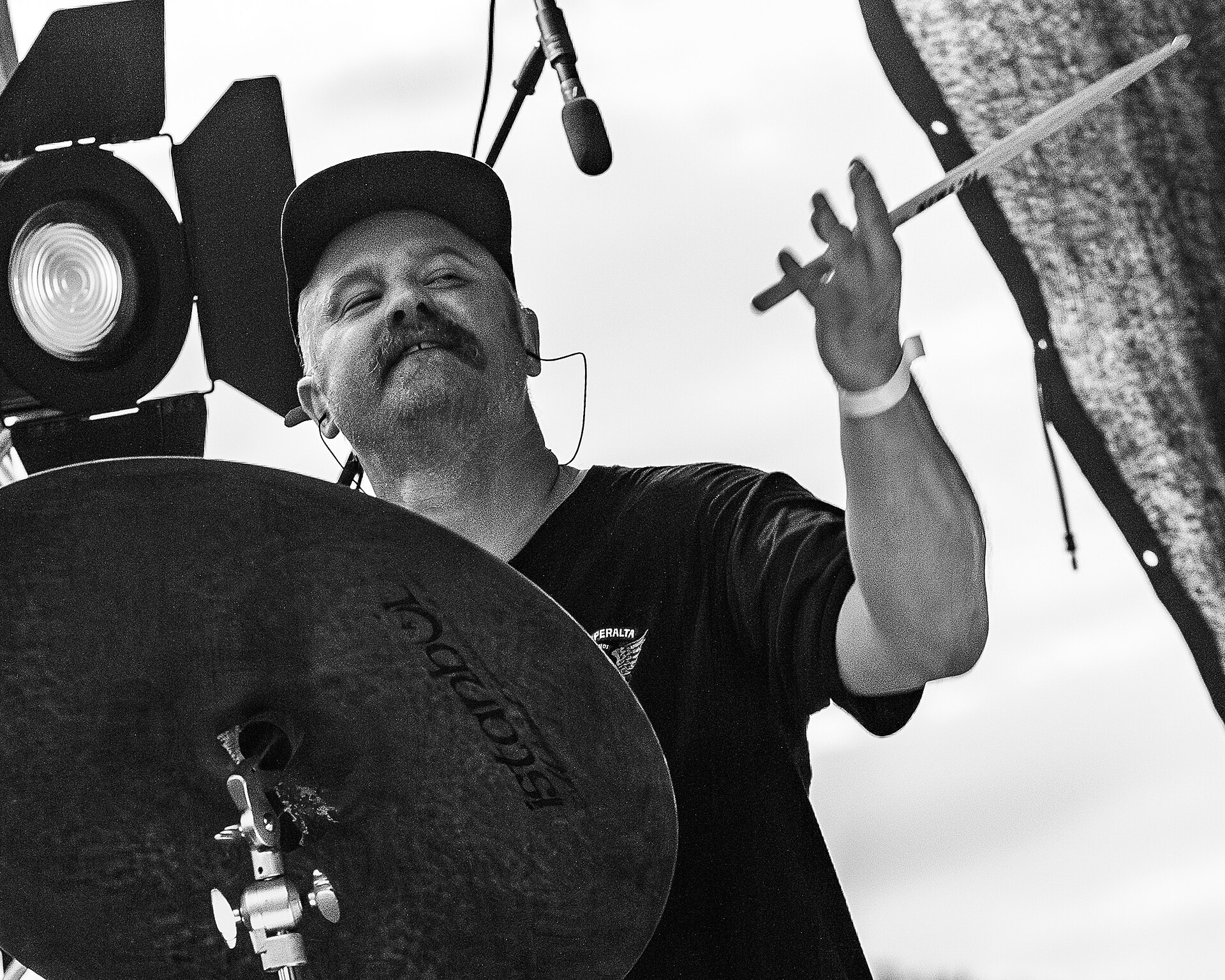 Martin Horntveth on stage with Jaga Jazzist in 2021