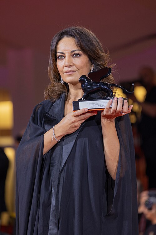Maryam Touzani, director and actress, at 82nd Venice International Film Festival in Venice, Italy for the film Calle Malaga.